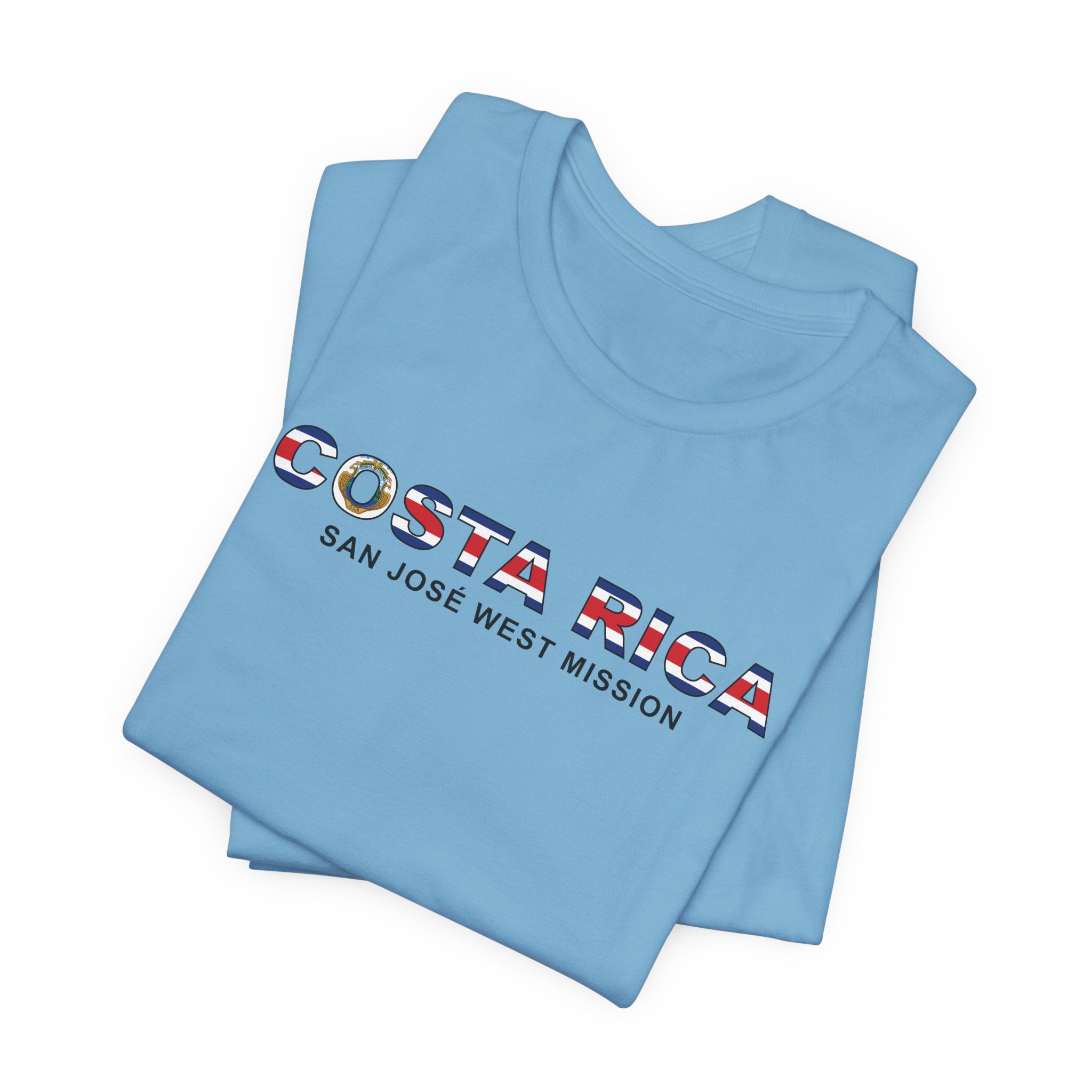 Costa Rica San Jose West Mission Flag Title T-shirt - Mission Wishlist - LDS Missionary Gift Store