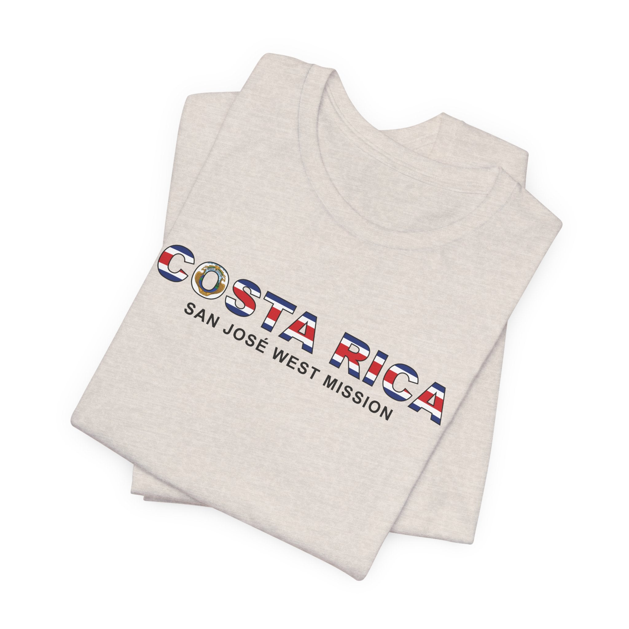 Costa Rica San Jose West Mission Flag Title T-shirt - Mission Wishlist - LDS Missionary Gift Store