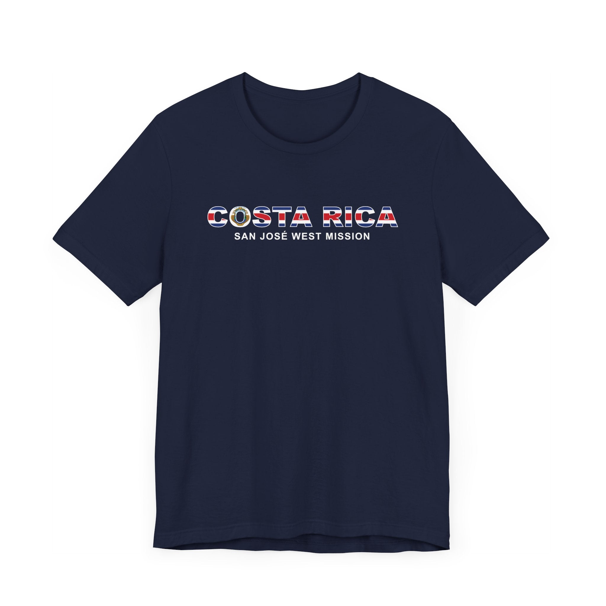 Costa Rica San Jose West Mission Flag Title T-shirt - Mission Wishlist - LDS Missionary Gift Store