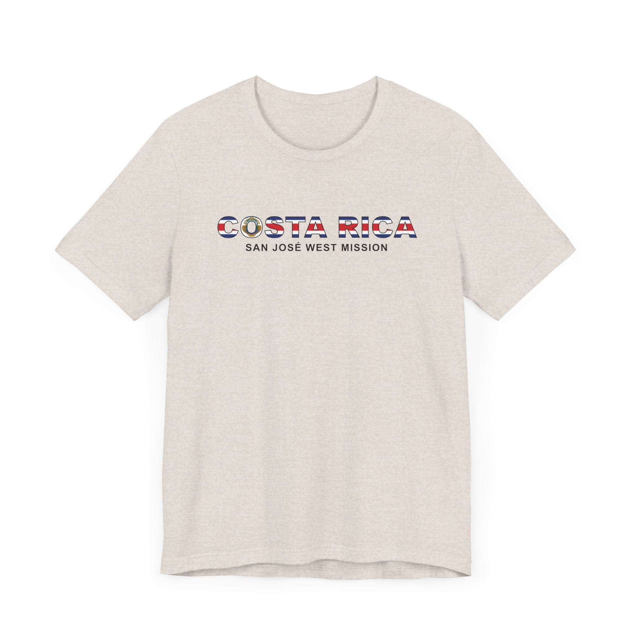 Costa Rica San Jose West Mission Flag Title T-shirt - Mission Wishlist - LDS Missionary Gift Store