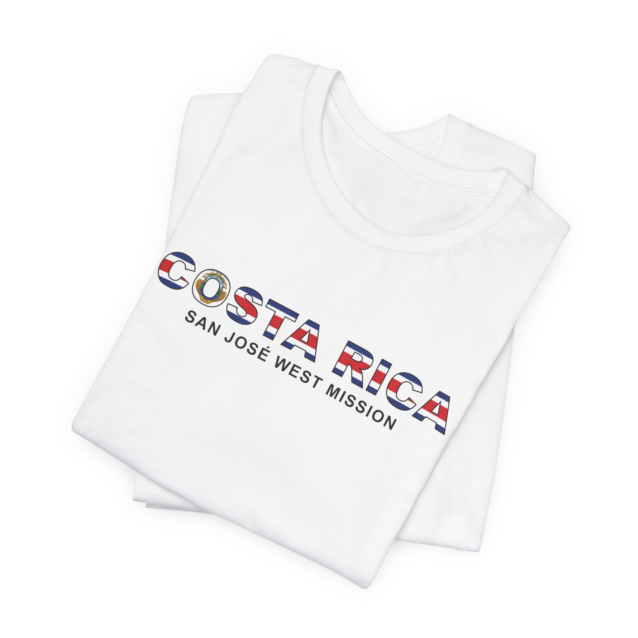 Costa Rica San Jose West Mission Flag Title T-shirt - Mission Wishlist - LDS Missionary Gift Store