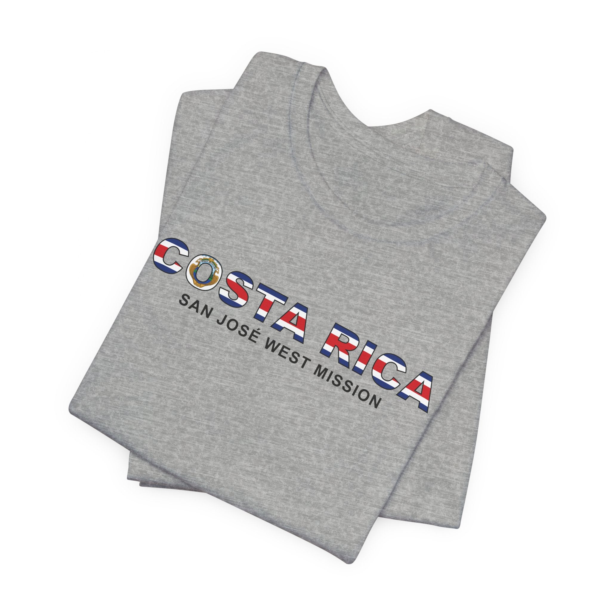 Costa Rica San Jose West Mission Flag Title T-shirt - Mission Wishlist - LDS Missionary Gift Store