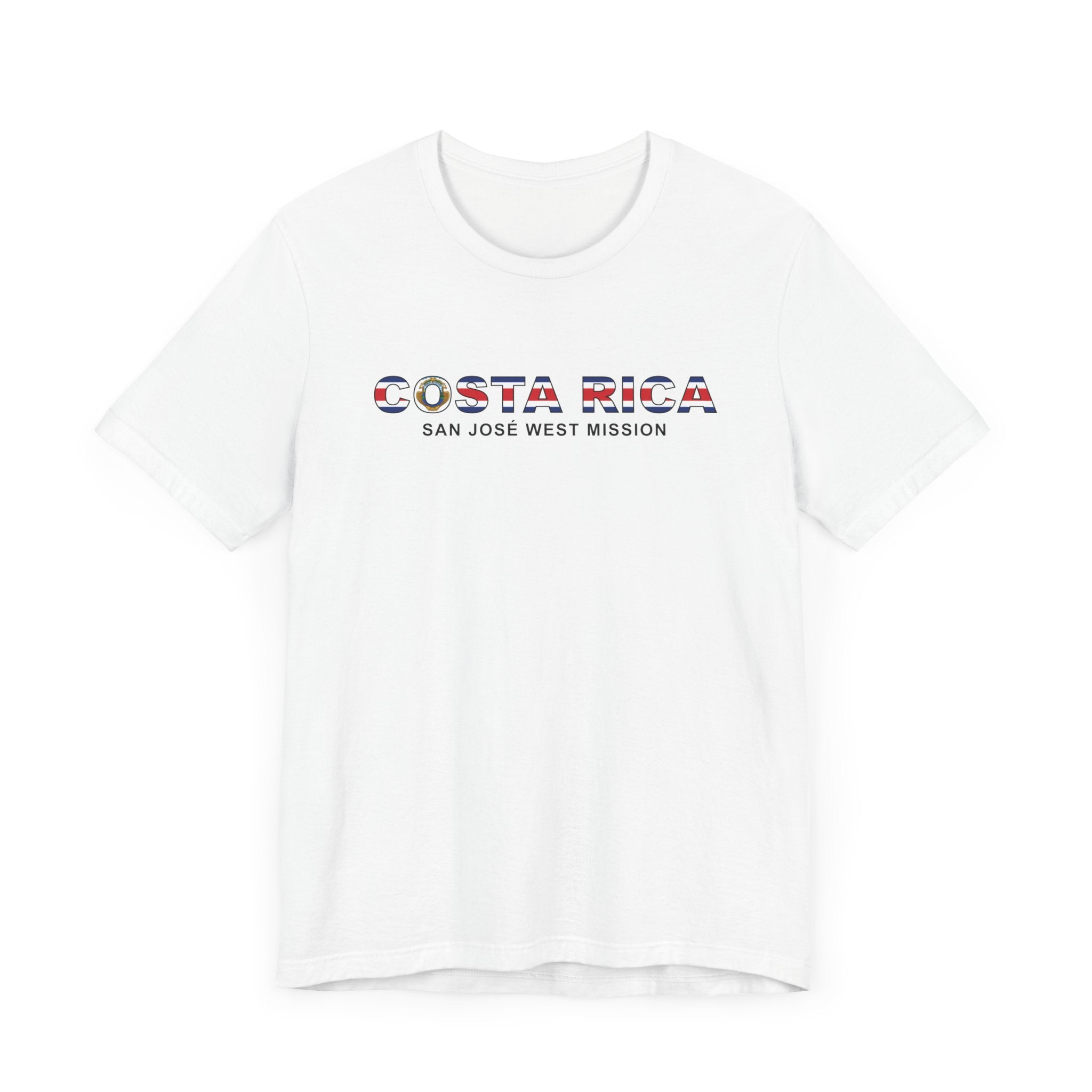 Costa Rica San Jose West Mission Flag Title T-shirt - Mission Wishlist - LDS Missionary Gift Store