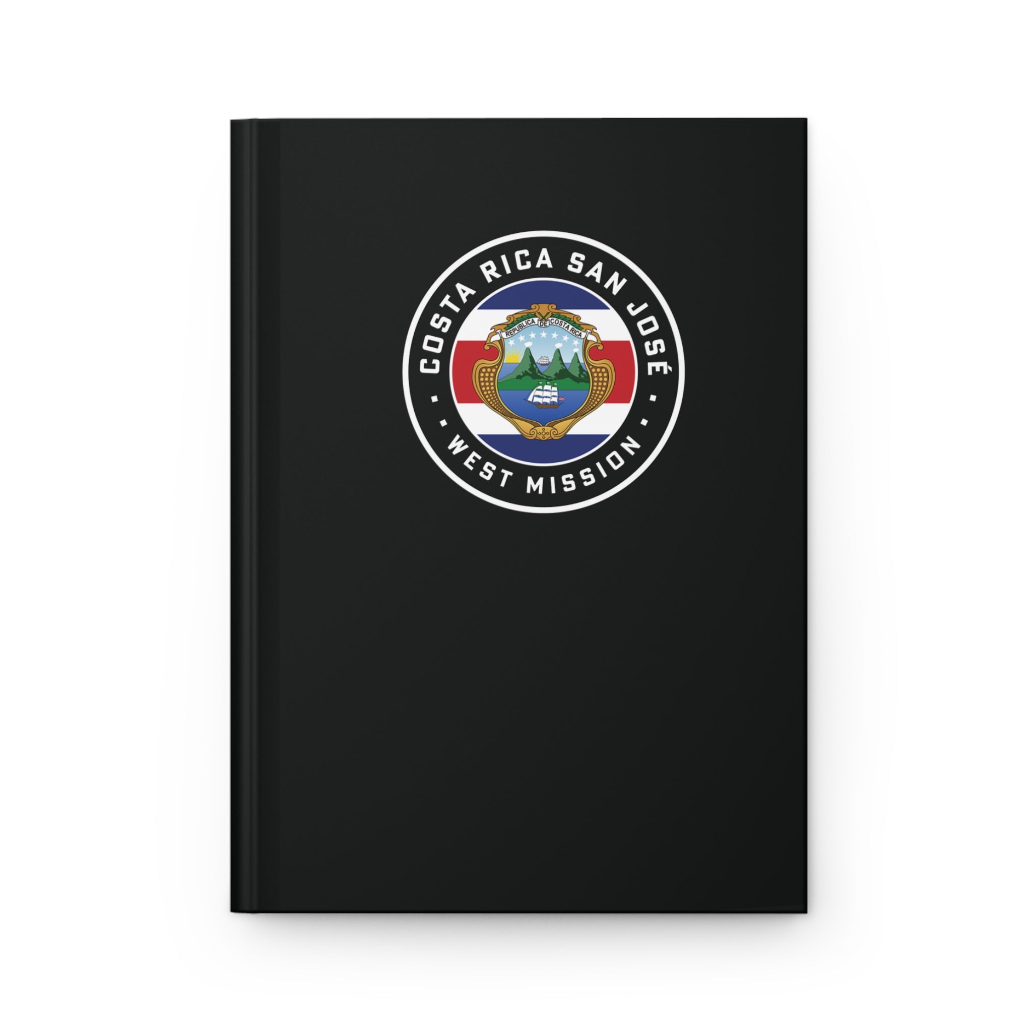 Costa Rica San Jose West Mission Logo Design Black Hardcover Journal Matte - Latter-Day Saint LDS Missionary Gift - Book of Mormon