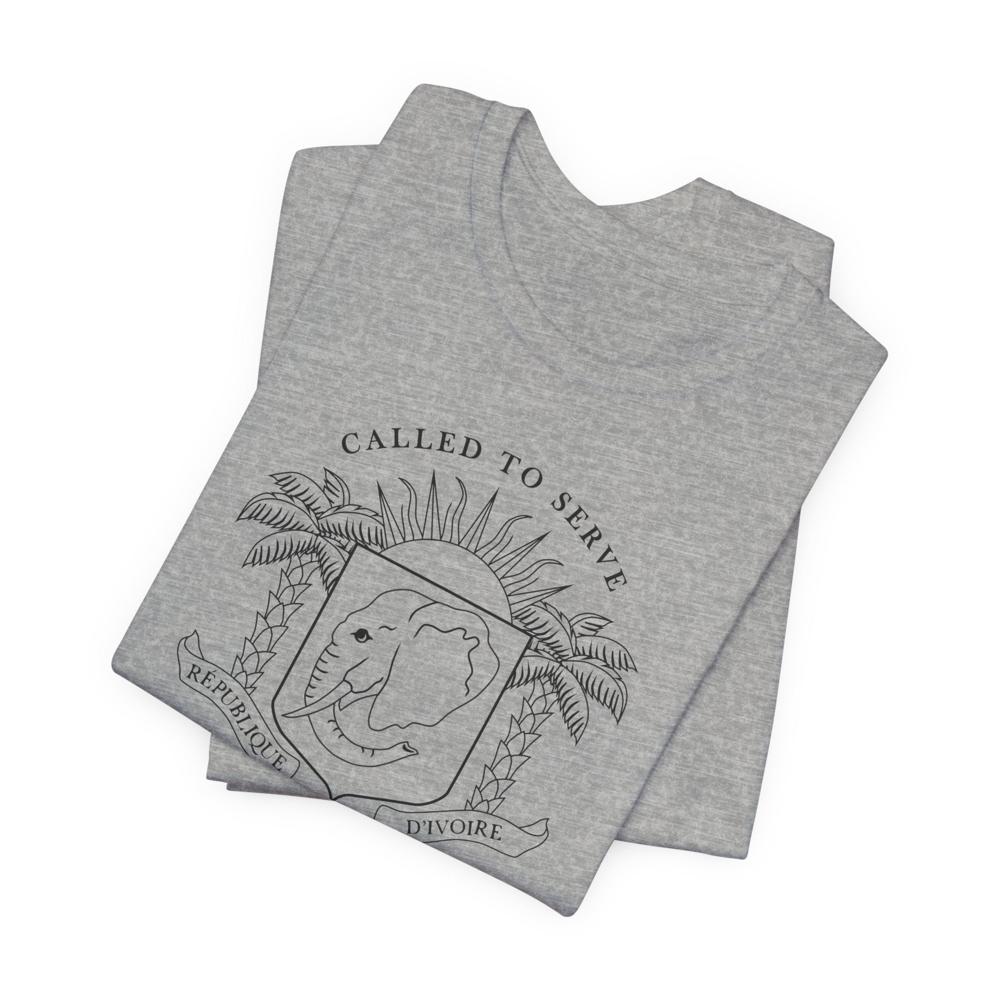 Cote d'Ivoire Abidjan East Mission Circular Monochrome Logo T-Shirt - Mission Wishlist - LDS Missionary Gift Store