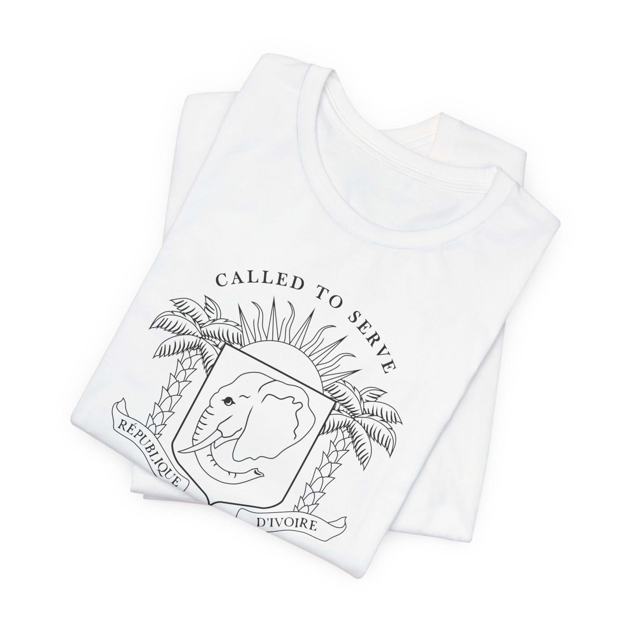 Cote d'Ivoire Abidjan East Mission Circular Monochrome Logo T-Shirt - Mission Wishlist - LDS Missionary Gift Store