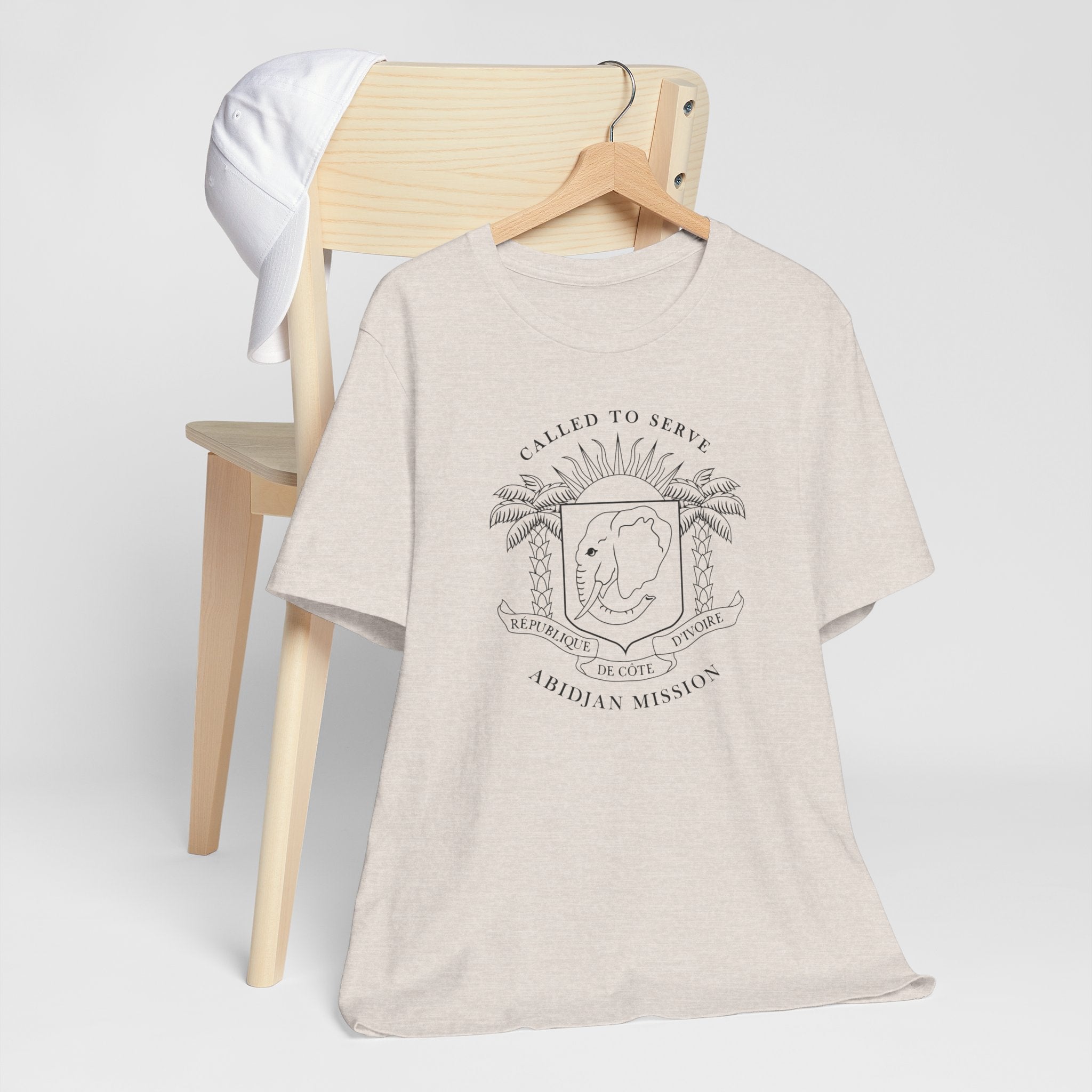 Cote d'Ivoire Abidjan East Mission Circular Monochrome Logo T-Shirt - Mission Wishlist - LDS Missionary Gift Store