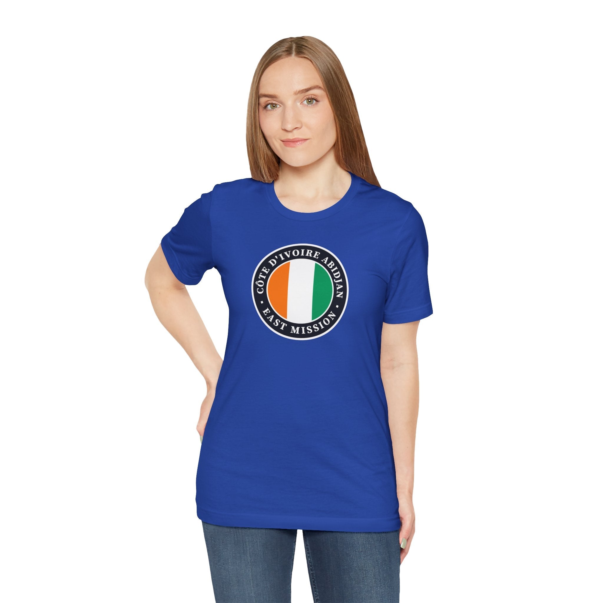 Cote d'Ivoire Abidjan East Mission Flag Logo (Black Border) T-shirt - Mission Wishlist - LDS Missionary Gift Store