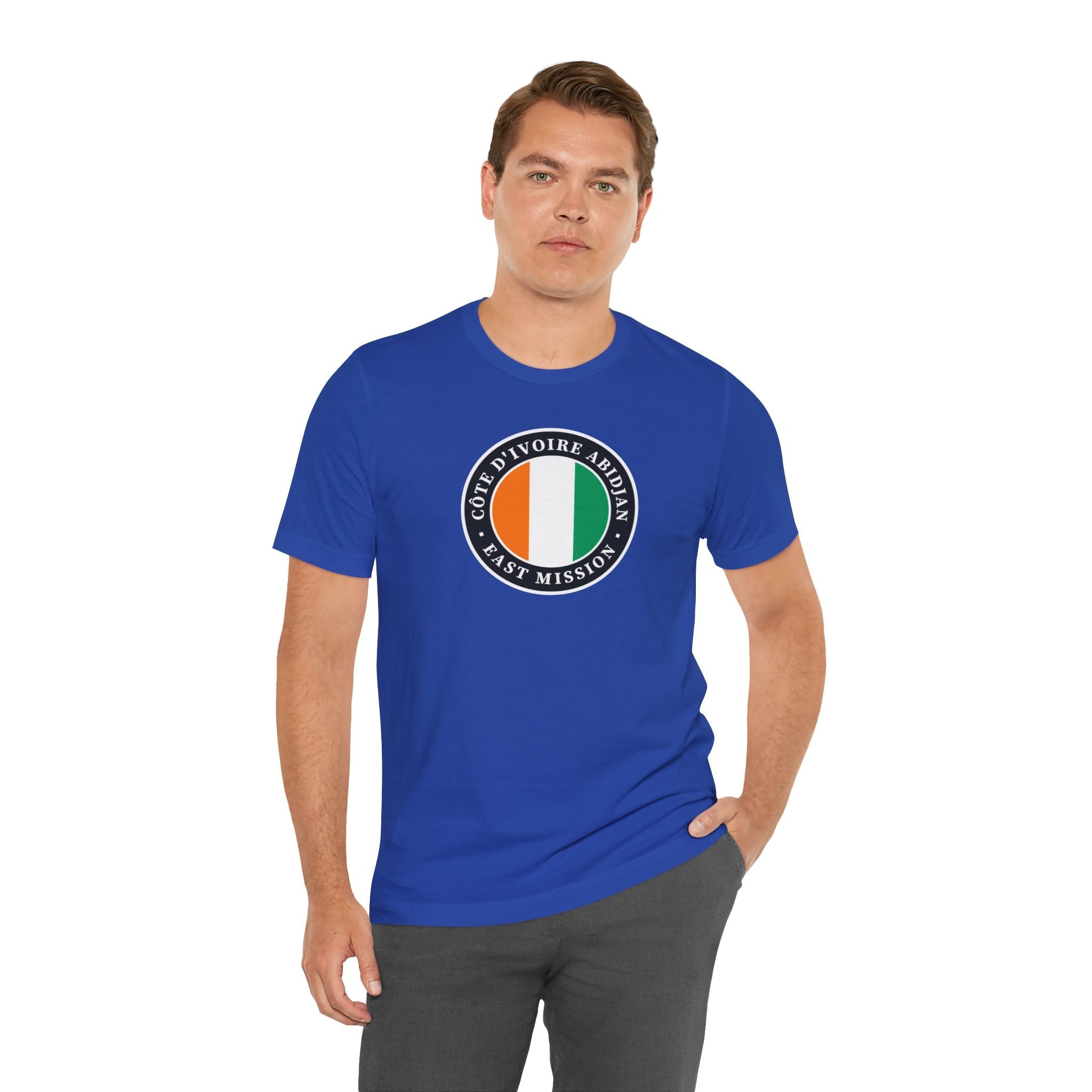 Cote d'Ivoire Abidjan East Mission Flag Logo (Black Border) T-shirt - Mission Wishlist - LDS Missionary Gift Store