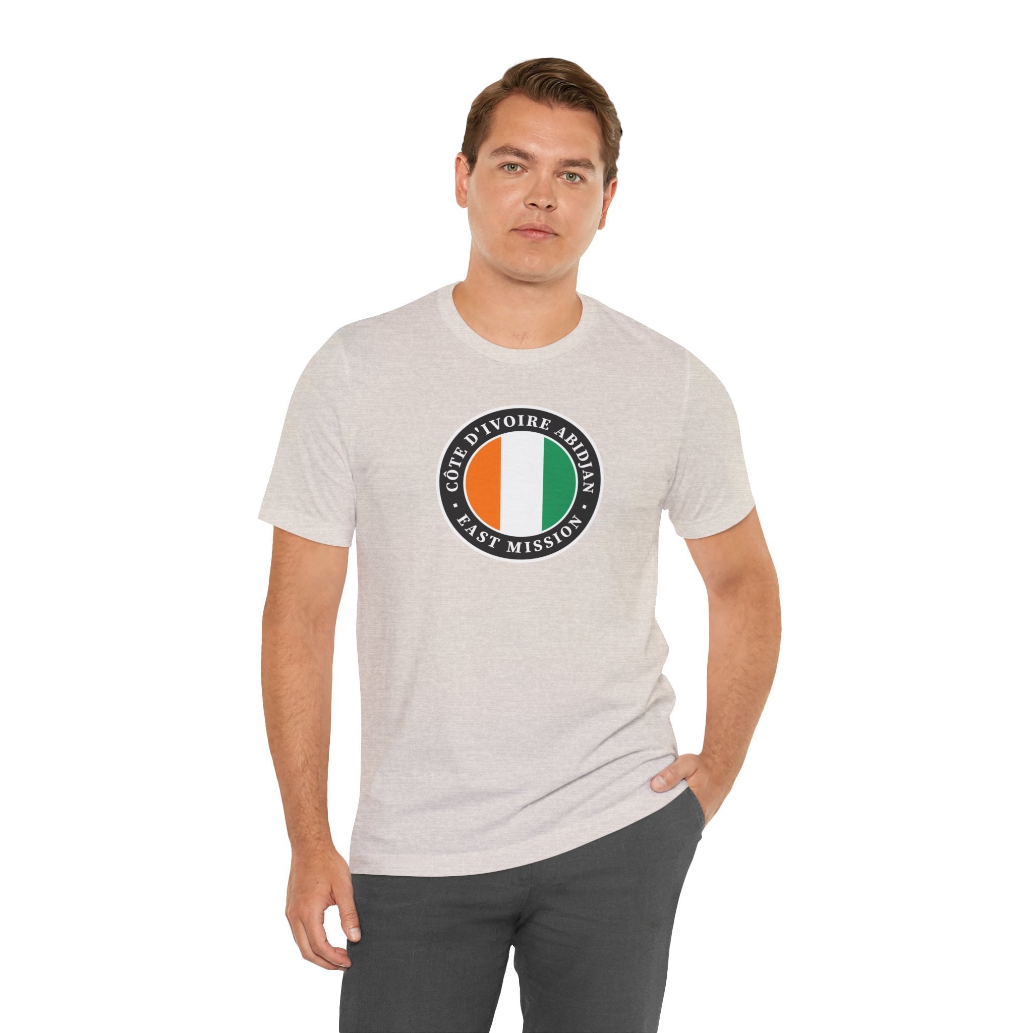 Cote d'Ivoire Abidjan East Mission Flag Logo (Black Border) T-shirt - Mission Wishlist - LDS Missionary Gift Store
