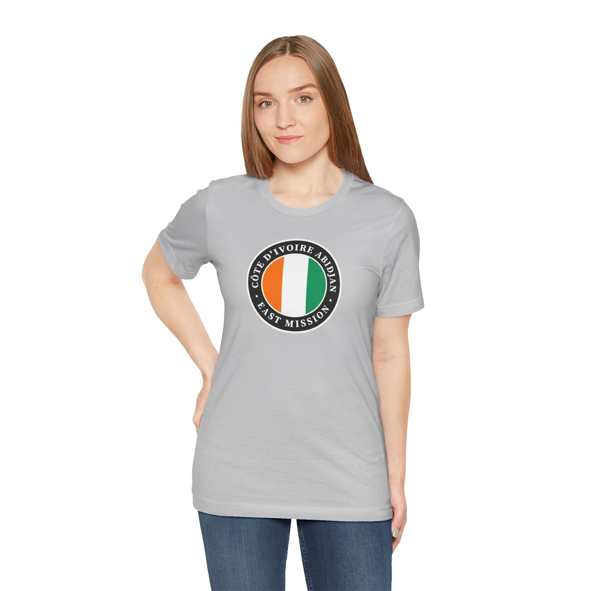 Cote d'Ivoire Abidjan East Mission Flag Logo (Black Border) T-shirt - Mission Wishlist - LDS Missionary Gift Store