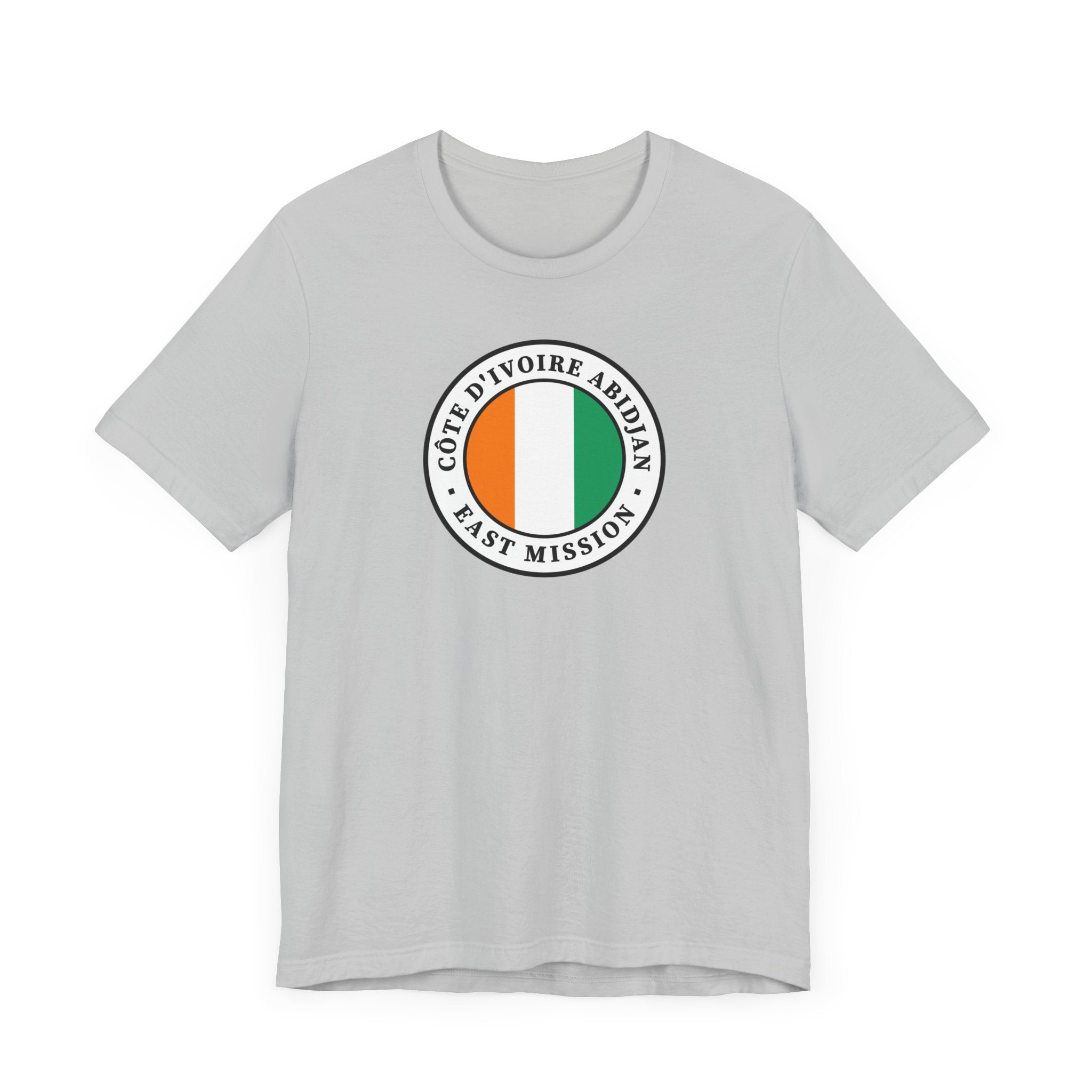 Cote d'Ivoire Abidjan East Mission Flag Logo (White Border) T-shirt - Mission Wishlist - LDS Missionary Gift Store