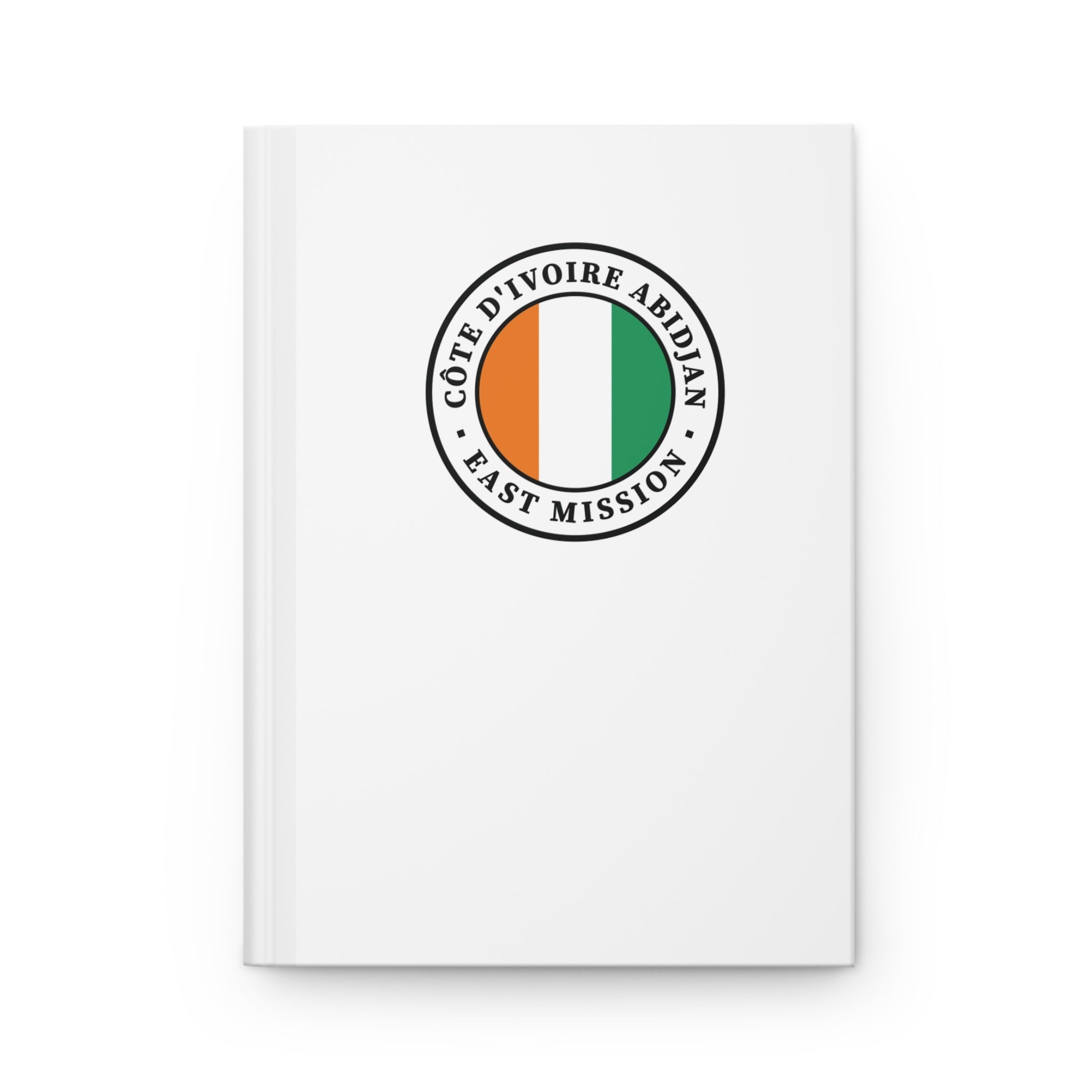 Cote d'Ivoire Abidjan East Mission Logo Design White Hardcover Journal Matte - Latter-Day Saint LDS Missionary Gift - Book of Mormon
