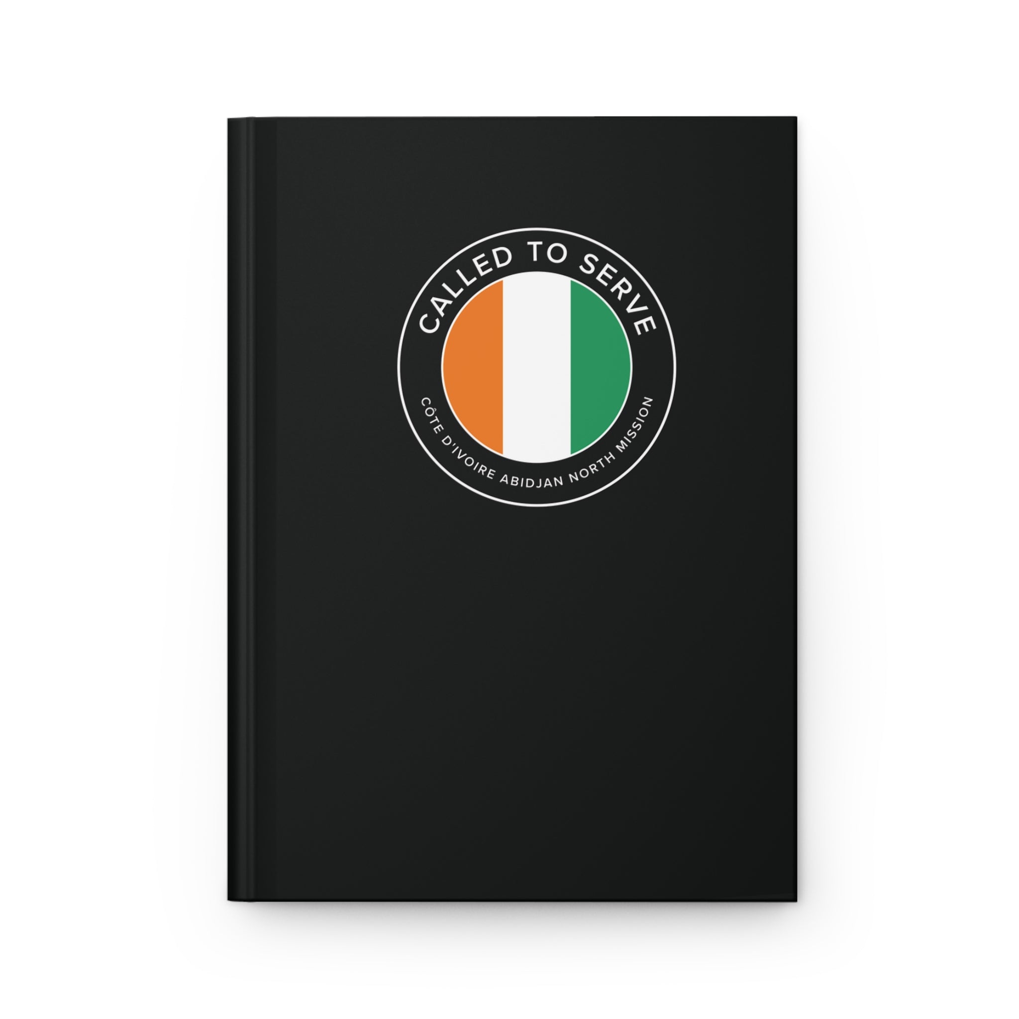 Cote d'Ivoire Abidjan North Mission Circle Flag Called to Serve Black Hardcover Journal Matte - Mission Wishlist - LDS Missionary Gift Store