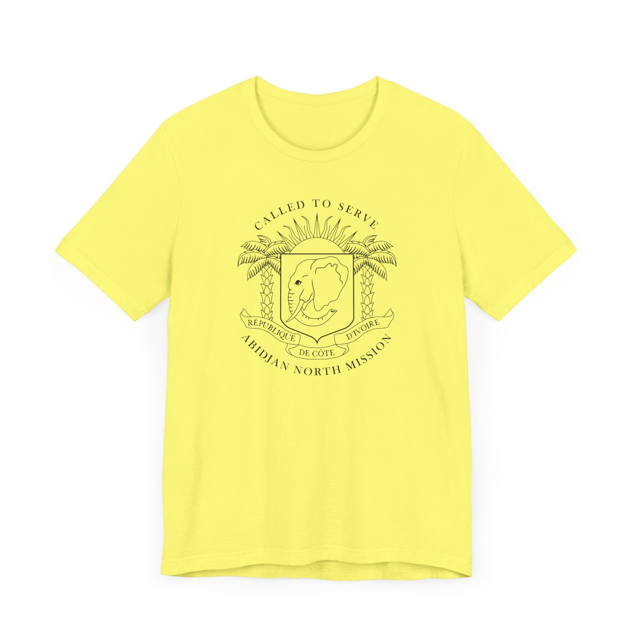 Cote d'Ivoire Abidjan North Mission Circular Monochrome Logo T-Shirt - Mission Wishlist - LDS Missionary Gift Store