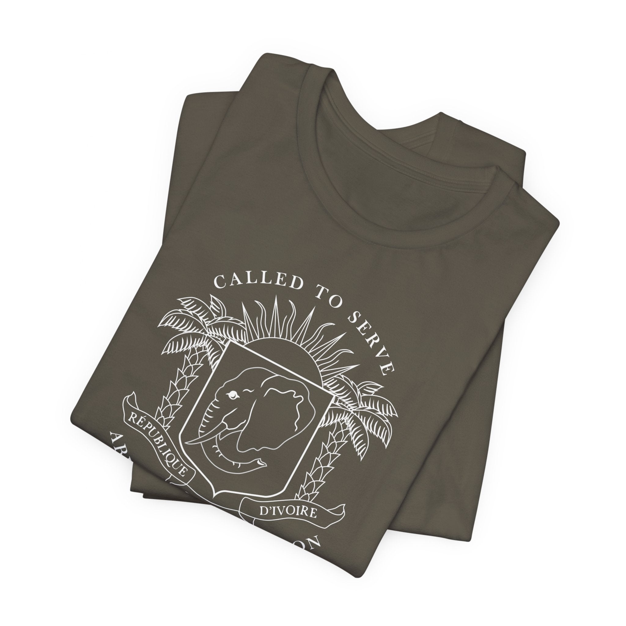 Cote d'Ivoire Abidjan North Mission Circular Monochrome Logo T-Shirt - Mission Wishlist - LDS Missionary Gift Store