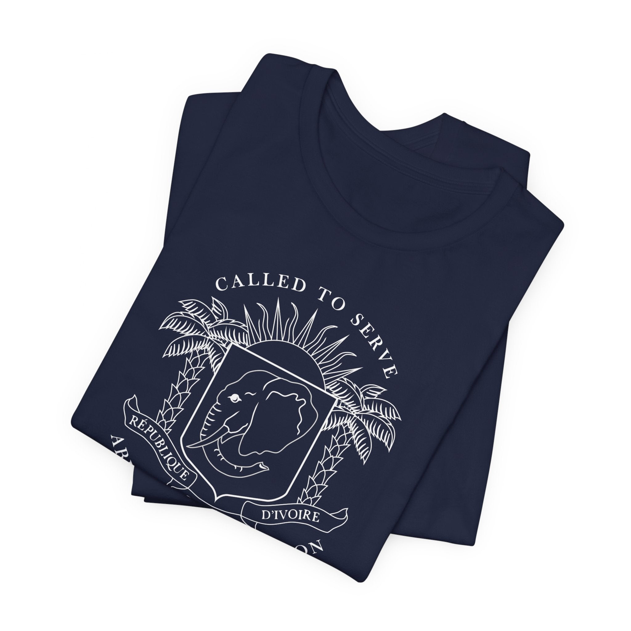 Cote d'Ivoire Abidjan North Mission Circular Monochrome Logo T-Shirt - Mission Wishlist - LDS Missionary Gift Store