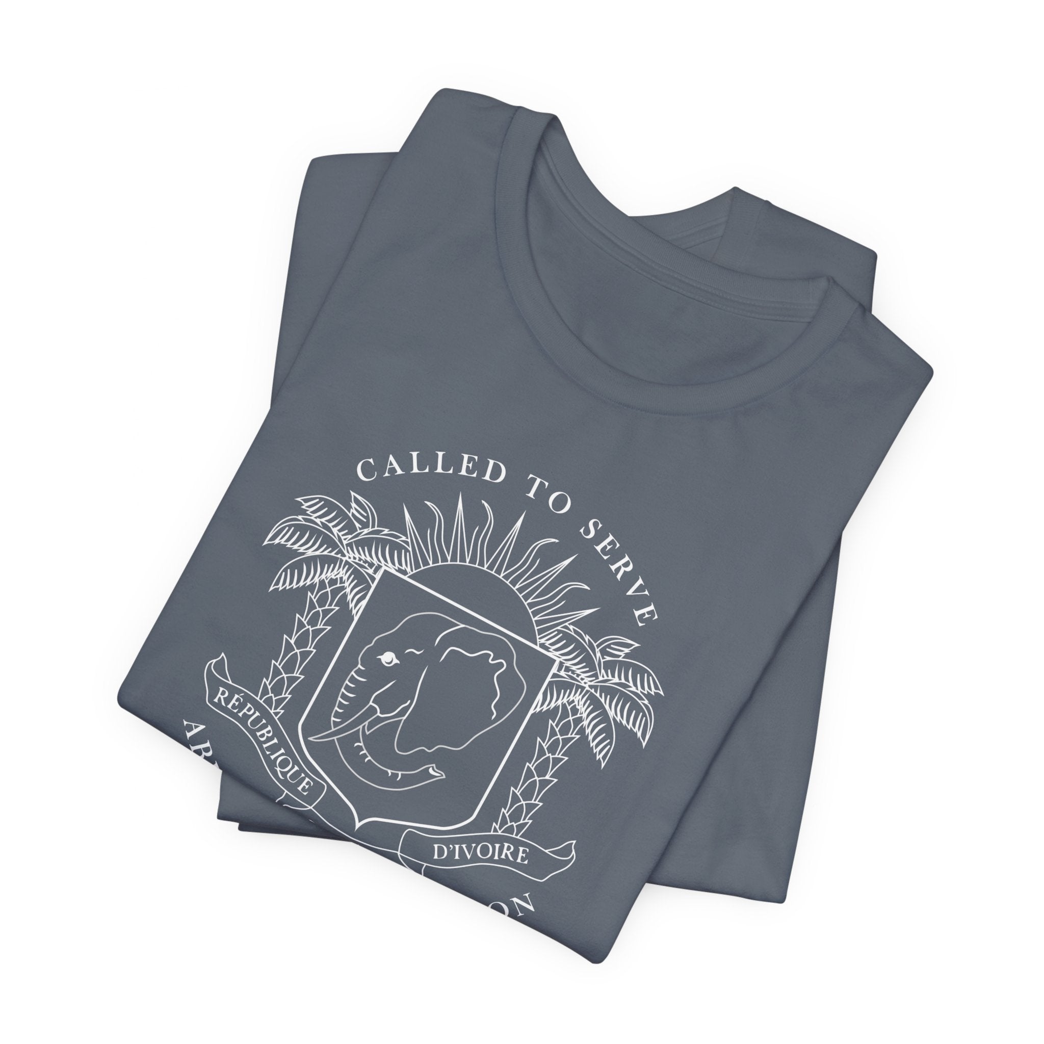 Cote d'Ivoire Abidjan North Mission Circular Monochrome Logo T-Shirt - Mission Wishlist - LDS Missionary Gift Store