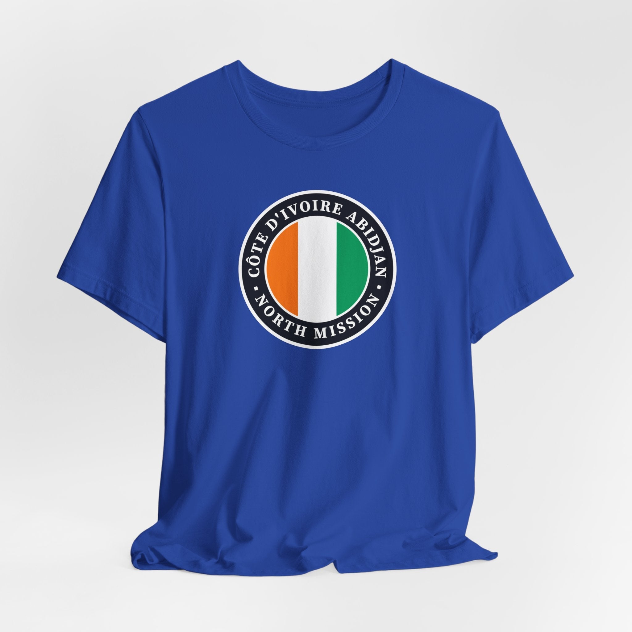 Cote d'Ivoire Abidjan North Mission Flag Logo (Black Border) T-shirt - Mission Wishlist - LDS Missionary Gift Store