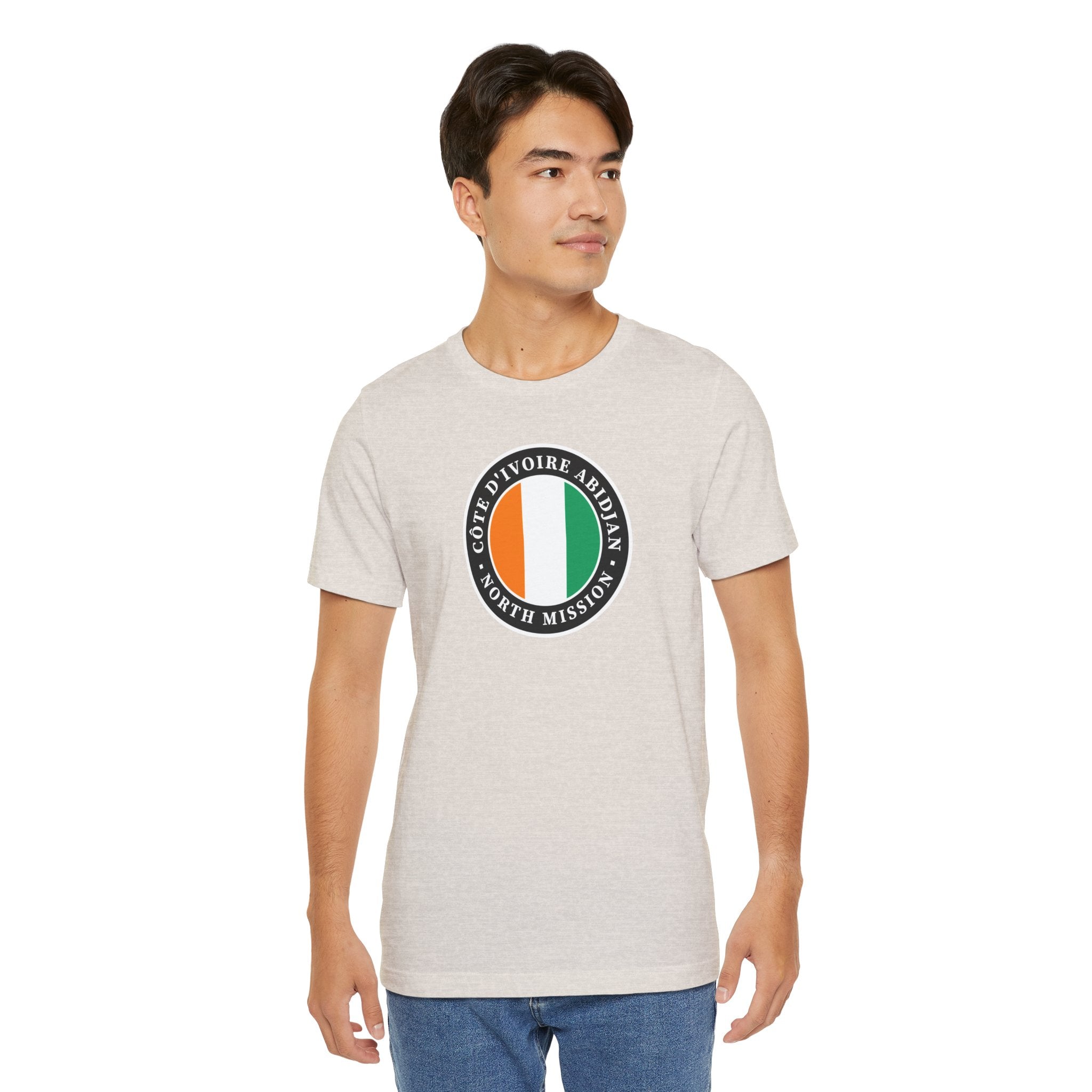 Cote d'Ivoire Abidjan North Mission Flag Logo (Black Border) T-shirt - Mission Wishlist - LDS Missionary Gift Store