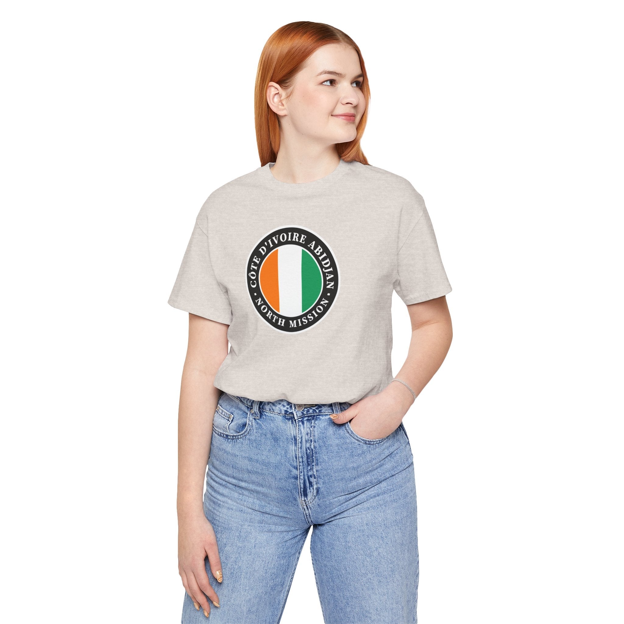 Cote d'Ivoire Abidjan North Mission Flag Logo (Black Border) T-shirt - Mission Wishlist - LDS Missionary Gift Store