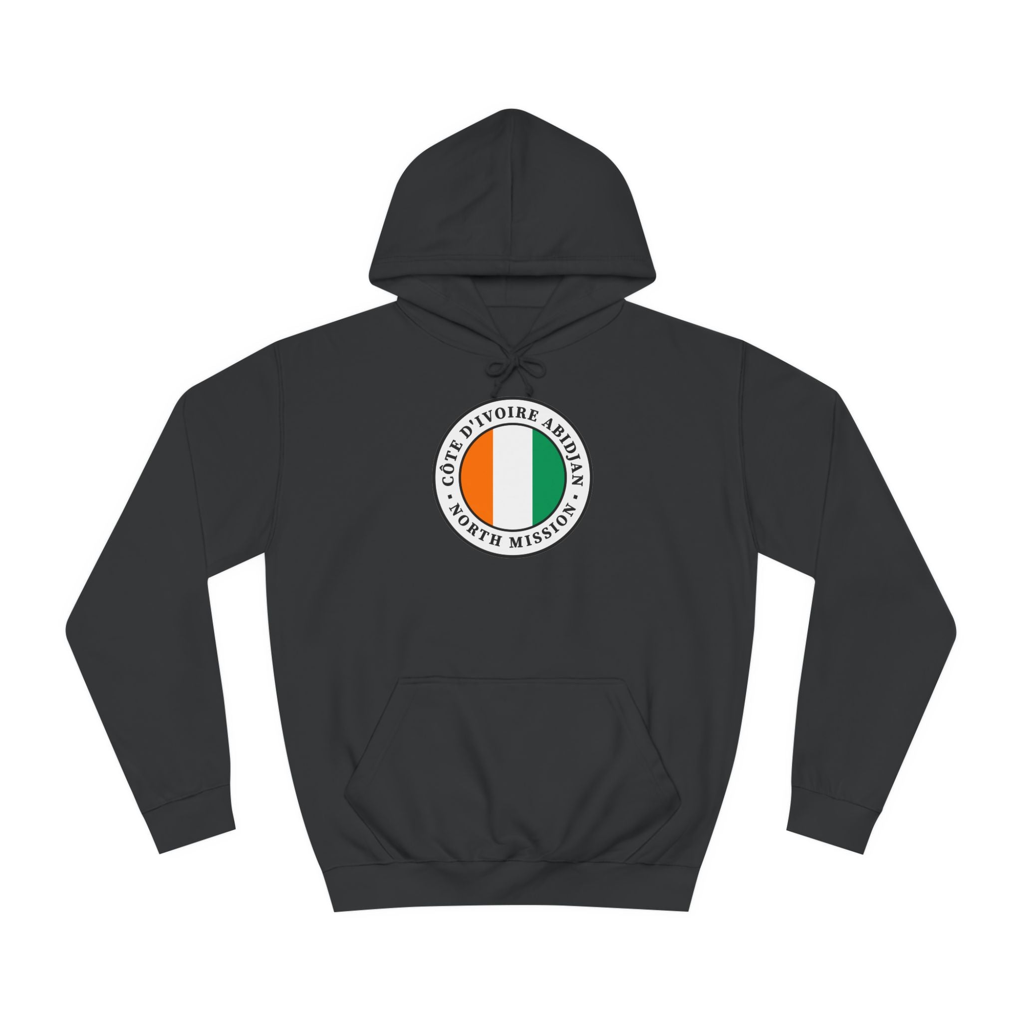 Cote d'Ivoire Abidjan North Mission Flag Logo (White Border) College Hoodie - Mission Wishlist - LDS Missionary Gift Store