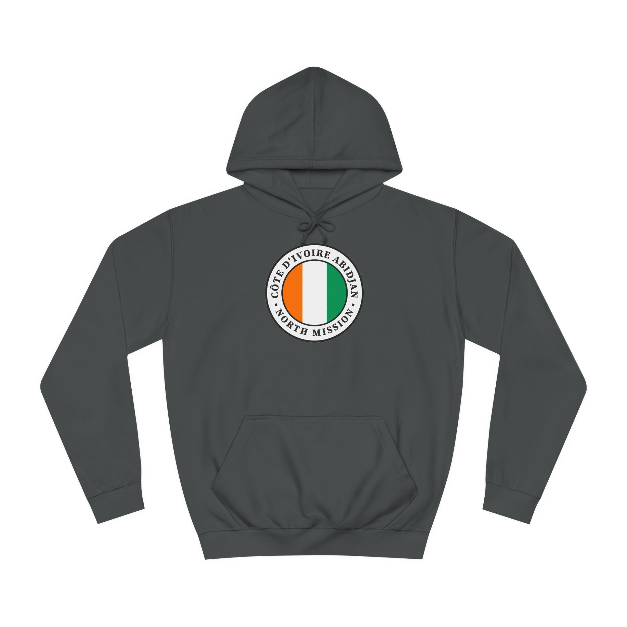 Cote d'Ivoire Abidjan North Mission Flag Logo (White Border) College Hoodie - Mission Wishlist - LDS Missionary Gift Store