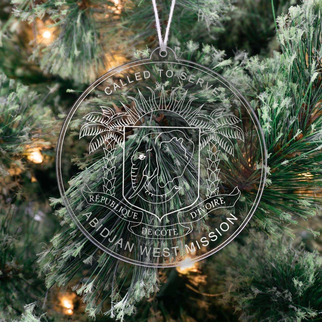 Côte d'Ivoire Abidjan West Mission Christmas Ornament - Latter-Day Saint LDS Missionary Gift - Book of Mormon
