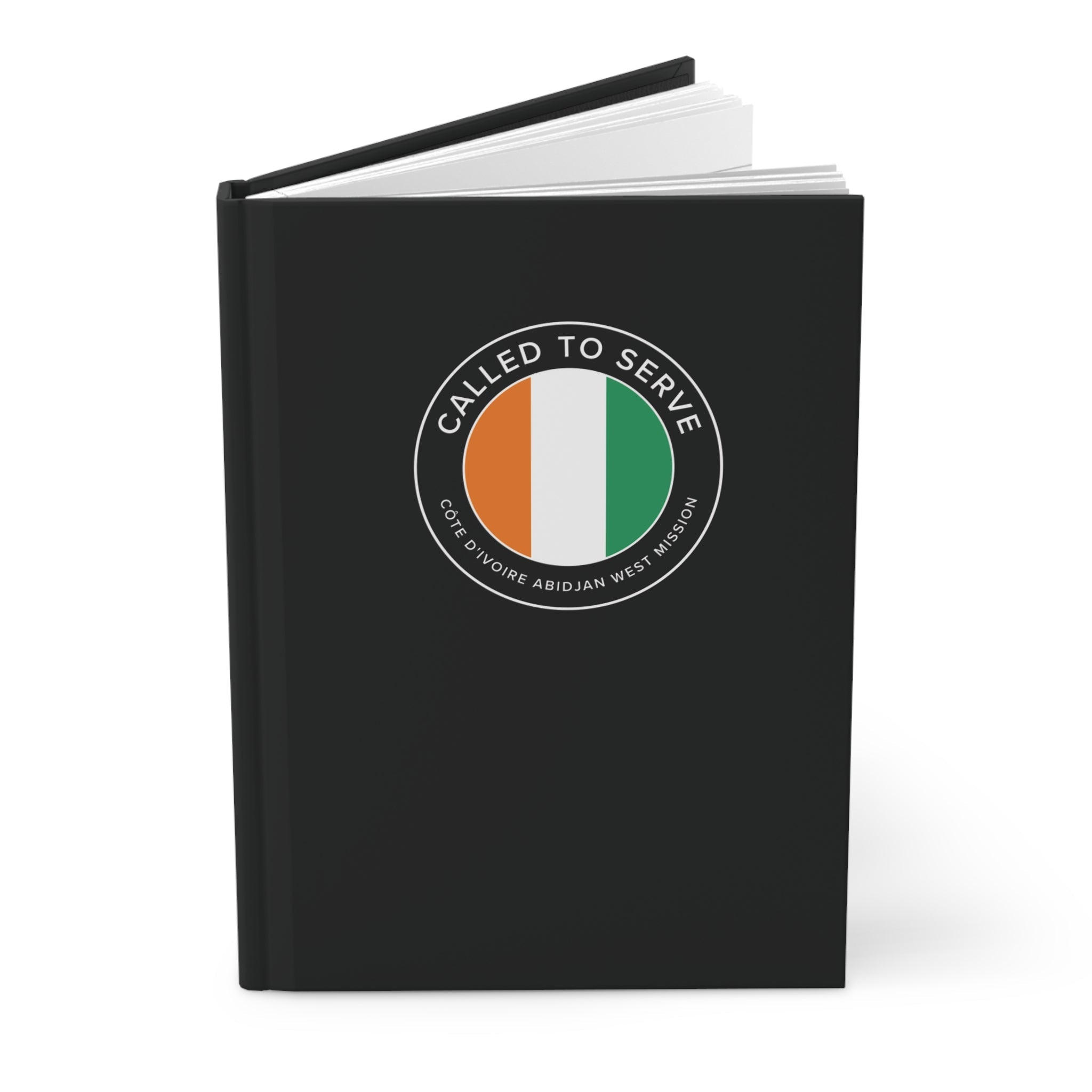 Cote d'Ivoire Abidjan West Mission Circle Flag Called to Serve Black Hardcover Journal Matte - Mission Wishlist - LDS Missionary Gift Store