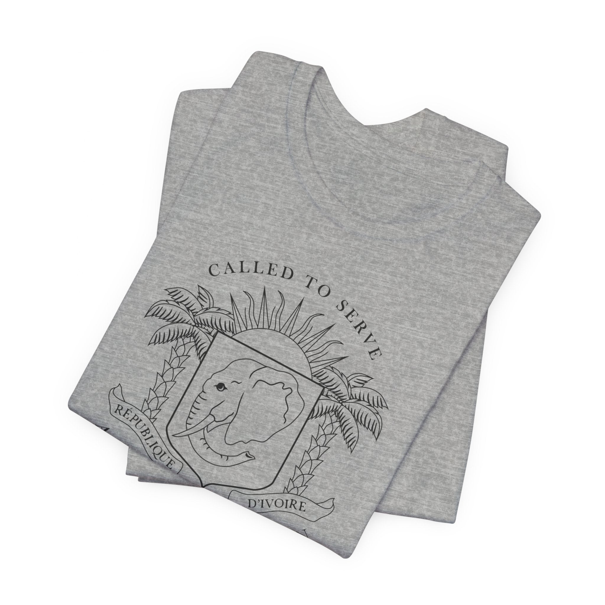 Cote d'Ivoire Abidjan West Mission Circular Monochrome Logo T-Shirt - Mission Wishlist - LDS Missionary Gift Store