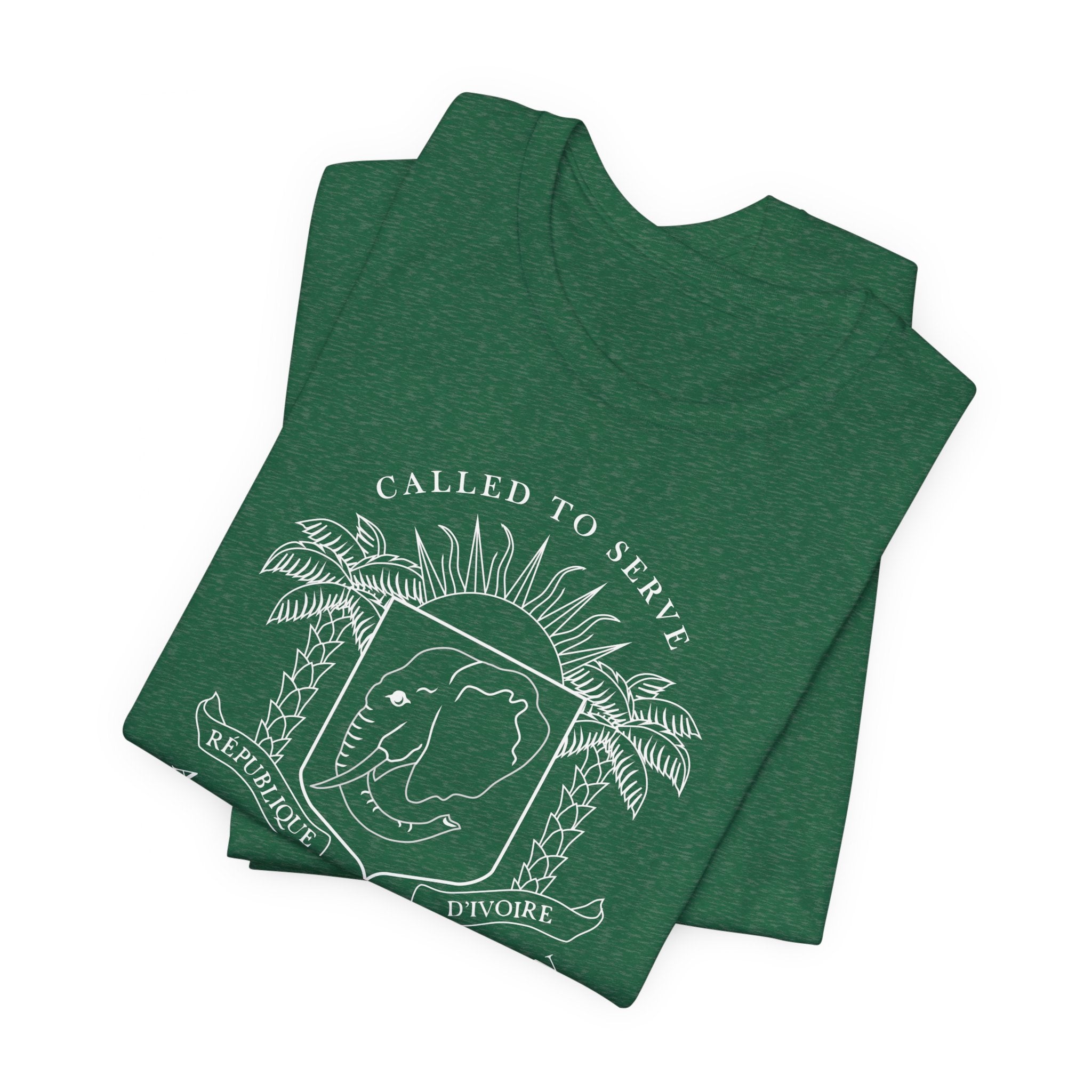 Cote d'Ivoire Abidjan West Mission Circular Monochrome Logo T-Shirt - Mission Wishlist - LDS Missionary Gift Store