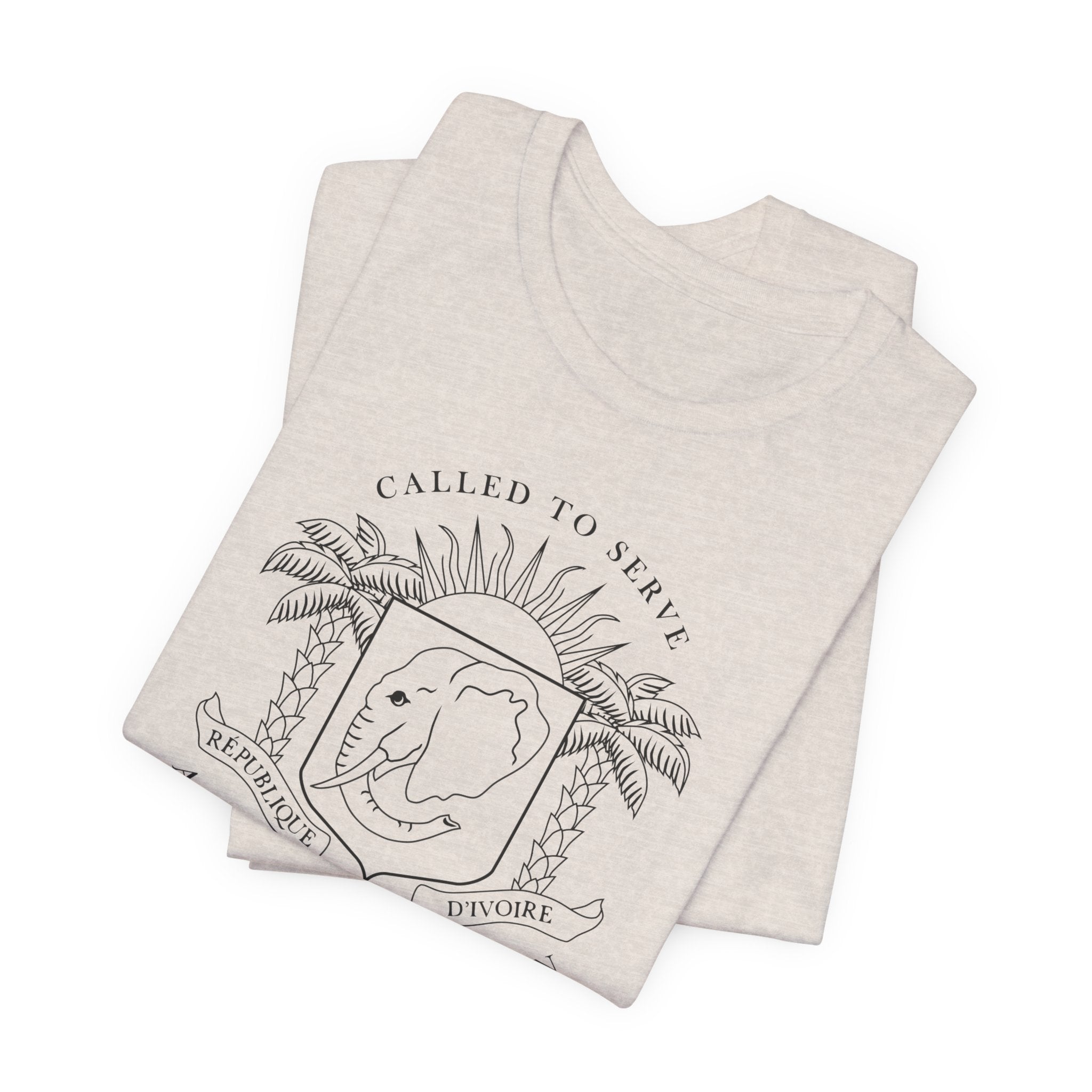 Cote d'Ivoire Abidjan West Mission Circular Monochrome Logo T-Shirt - Mission Wishlist - LDS Missionary Gift Store