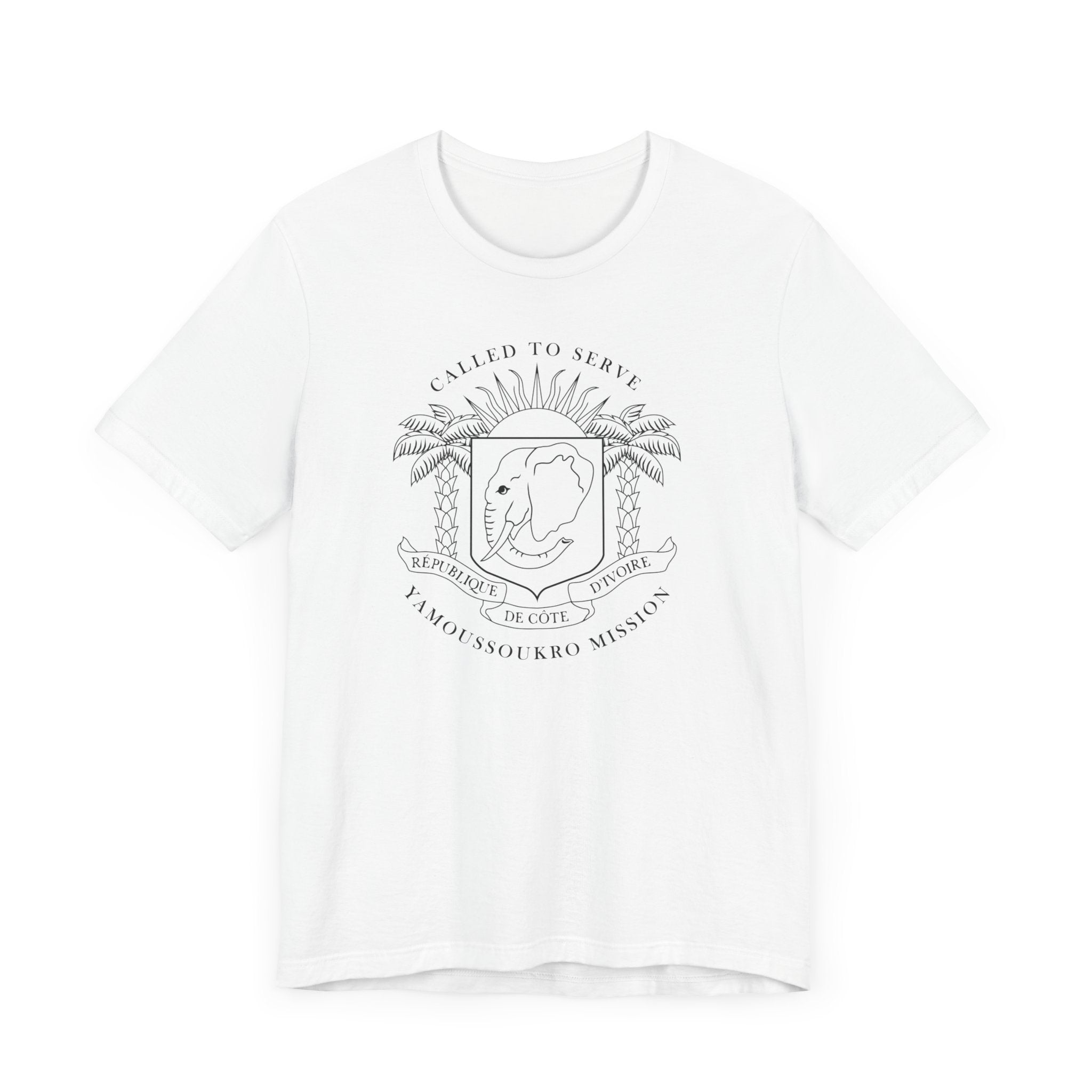 Cote d'Ivoire Yamoussoukro Mission Circular Monochrome Logo T-Shirt - Mission Wishlist - LDS Missionary Gift Store