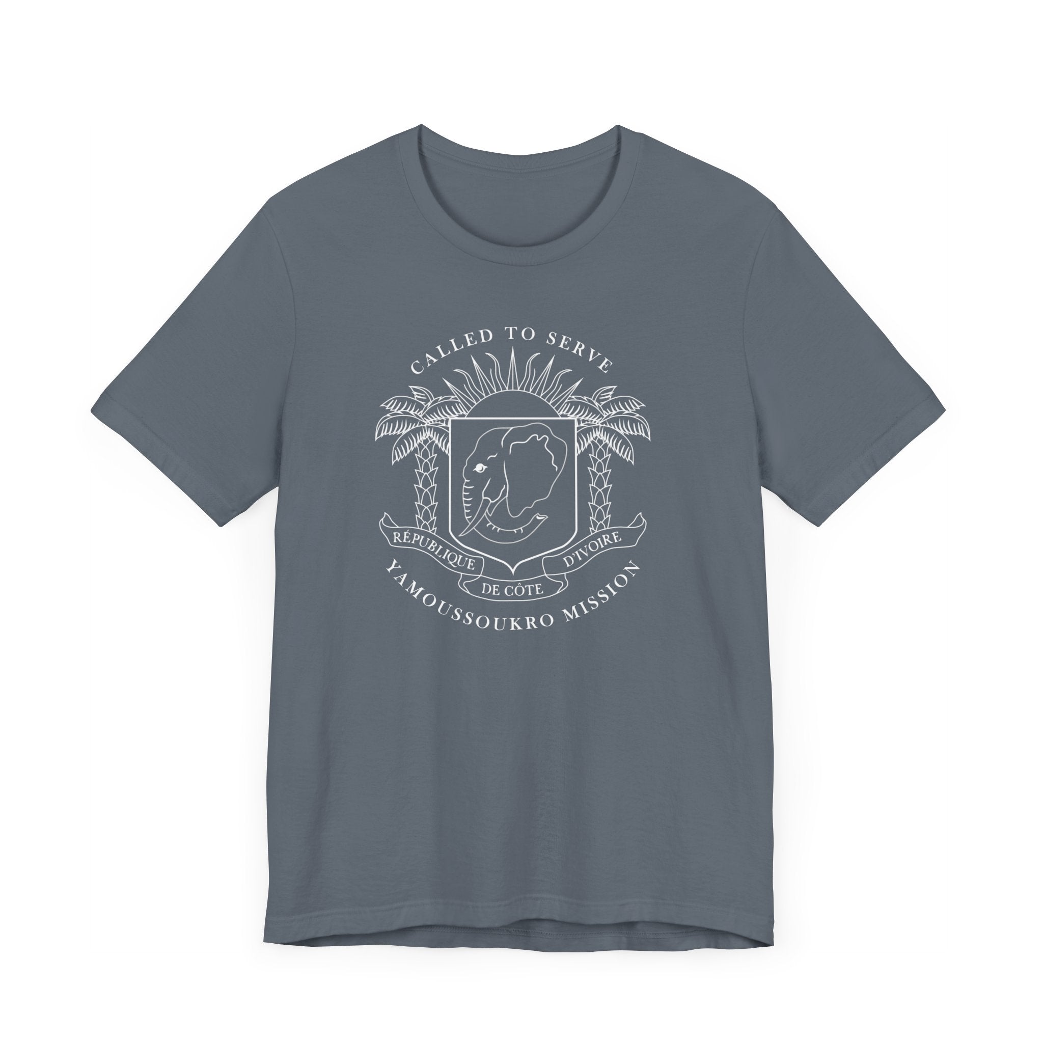 Cote d'Ivoire Yamoussoukro Mission Circular Monochrome Logo T-Shirt - Mission Wishlist - LDS Missionary Gift Store