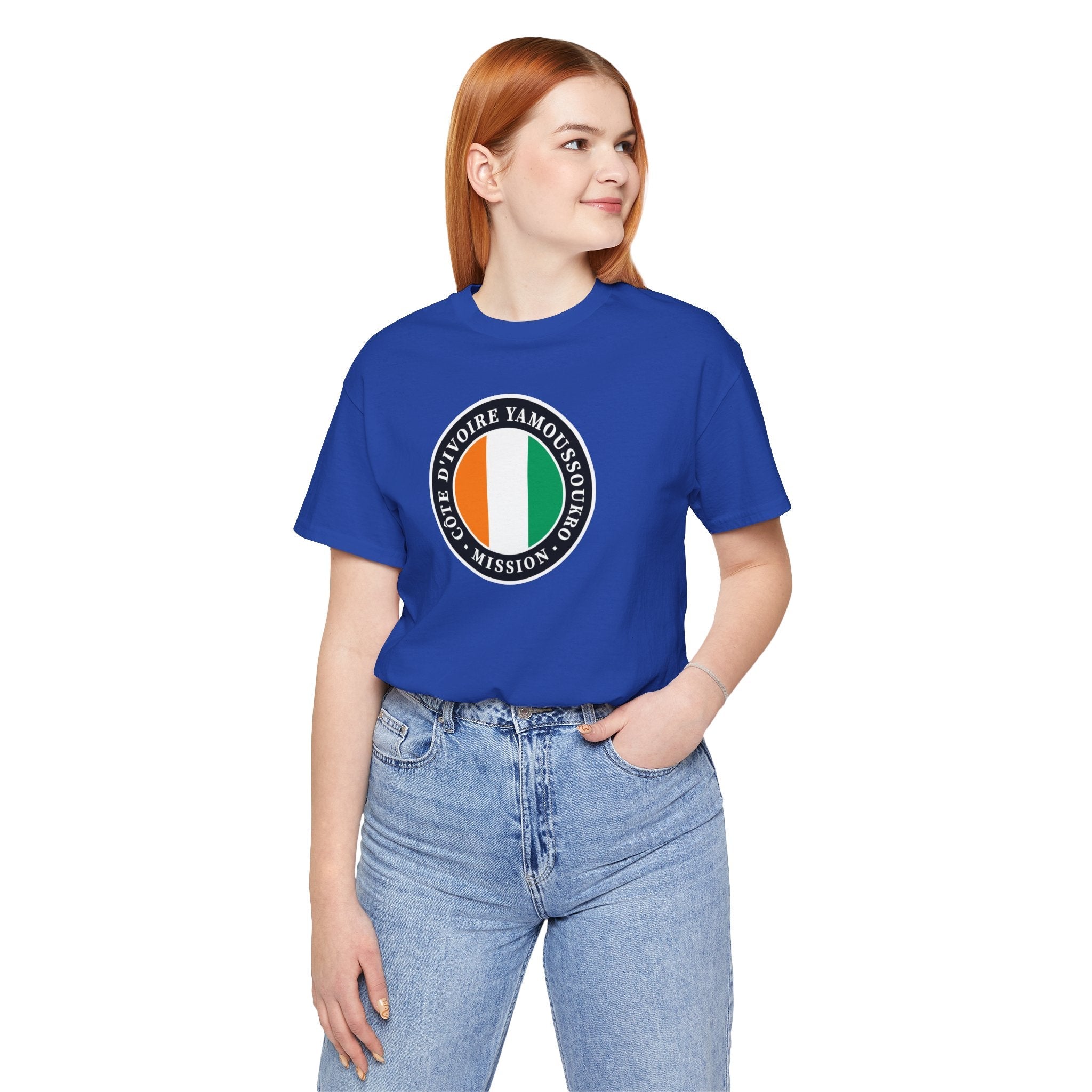 Cote d'Ivoire Yamoussoukro Mission Flag Logo (Black Border) T-shirt - Mission Wishlist - LDS Missionary Gift Store