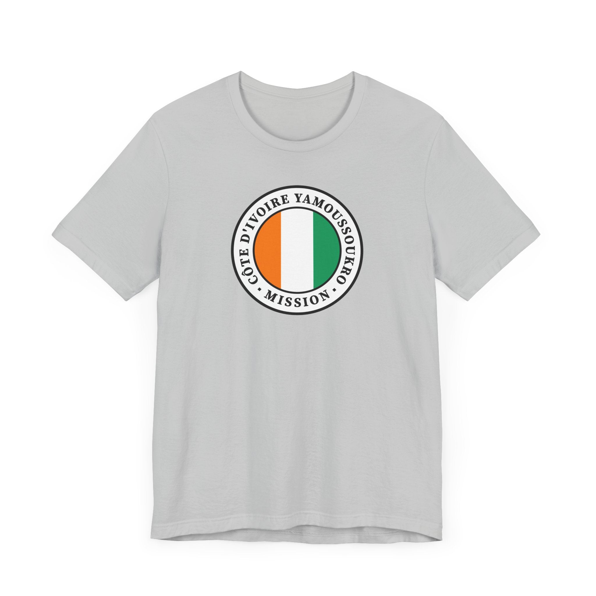 Cote d'Ivoire Yamoussoukro Mission Flag Logo (White Border) T-shirt - Mission Wishlist - LDS Missionary Gift Store