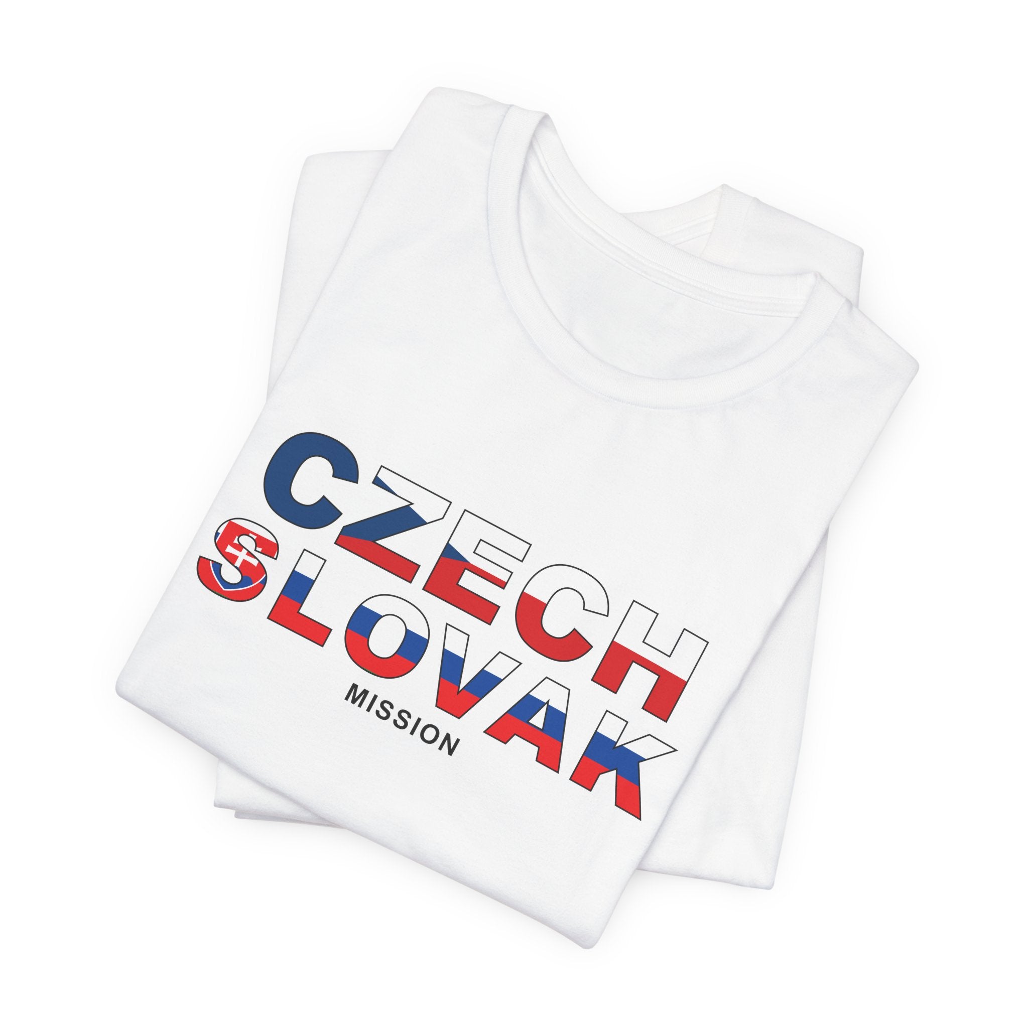 Czech - Slovak Mission Prague Flag Title T-shirt - Mission Wishlist - LDS Missionary Gift Store
