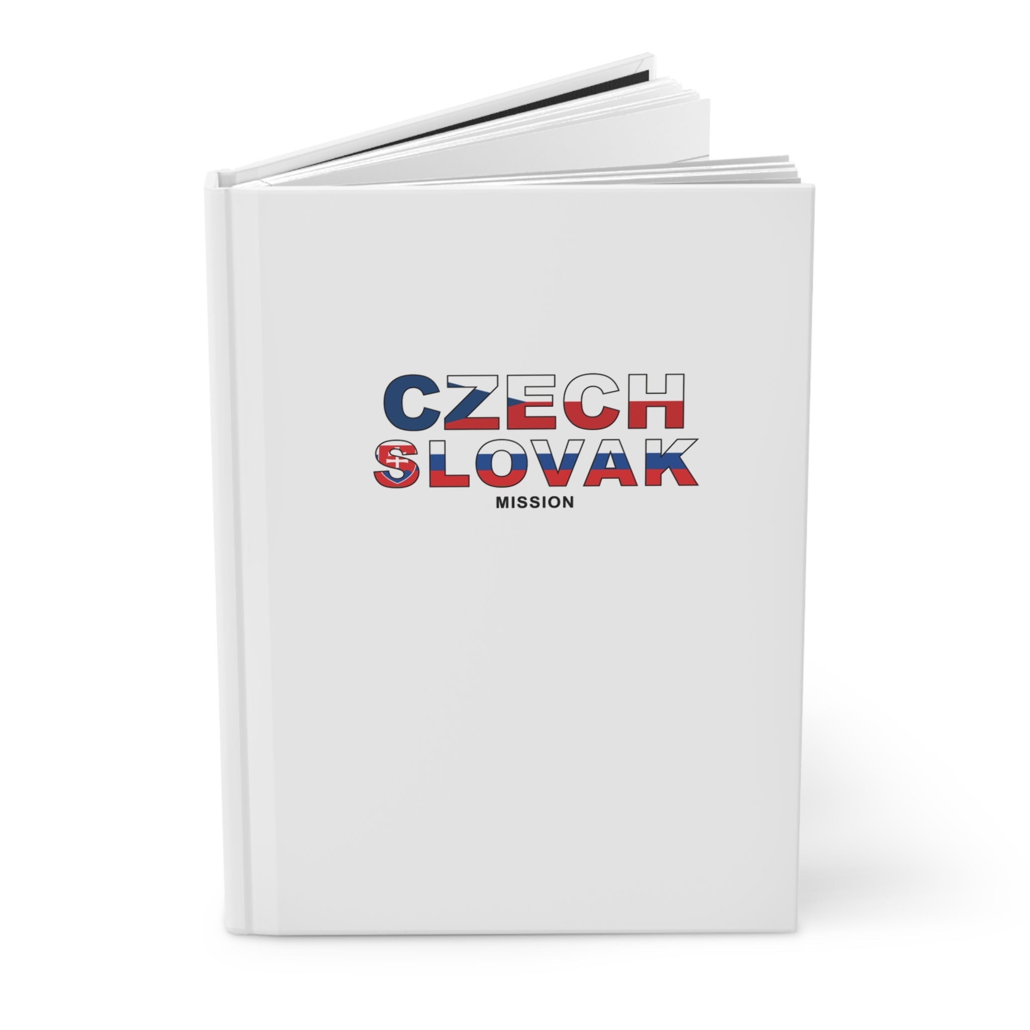Czech - Slovak Mission Prague Flag Title White Hardcover Journal Matte - Mission Wishlist - LDS Missionary Gift Store