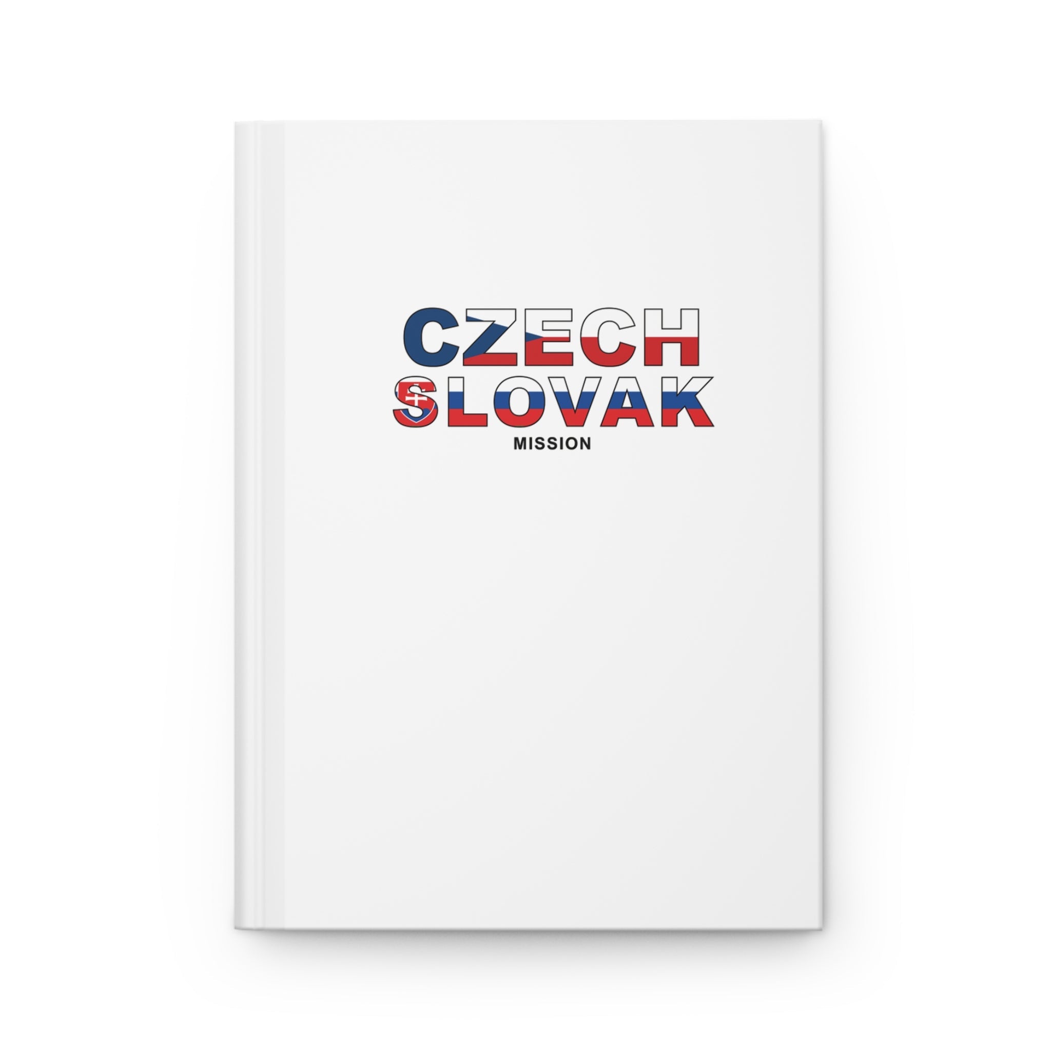 Czech - Slovak Mission Prague Flag Title White Hardcover Journal Matte - Mission Wishlist - LDS Missionary Gift Store