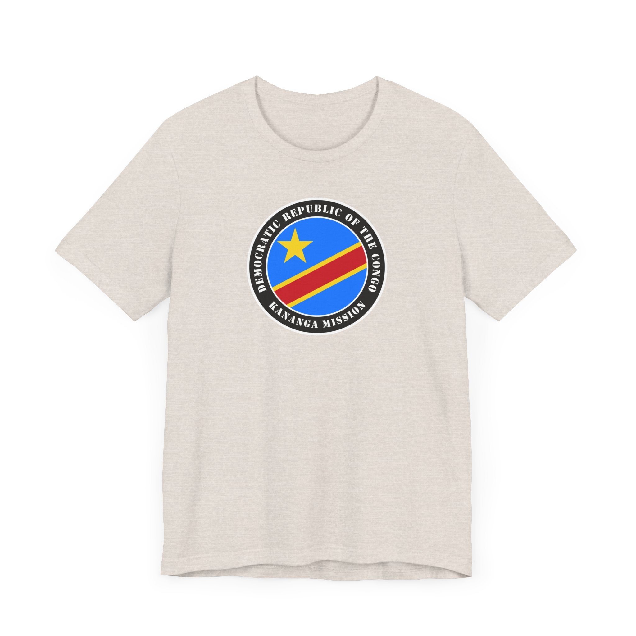 Democratic Republic of the Congo Kananga Mission Flag Logo (Black Border) T-shirt - Mission Wishlist - LDS Missionary Gift Store