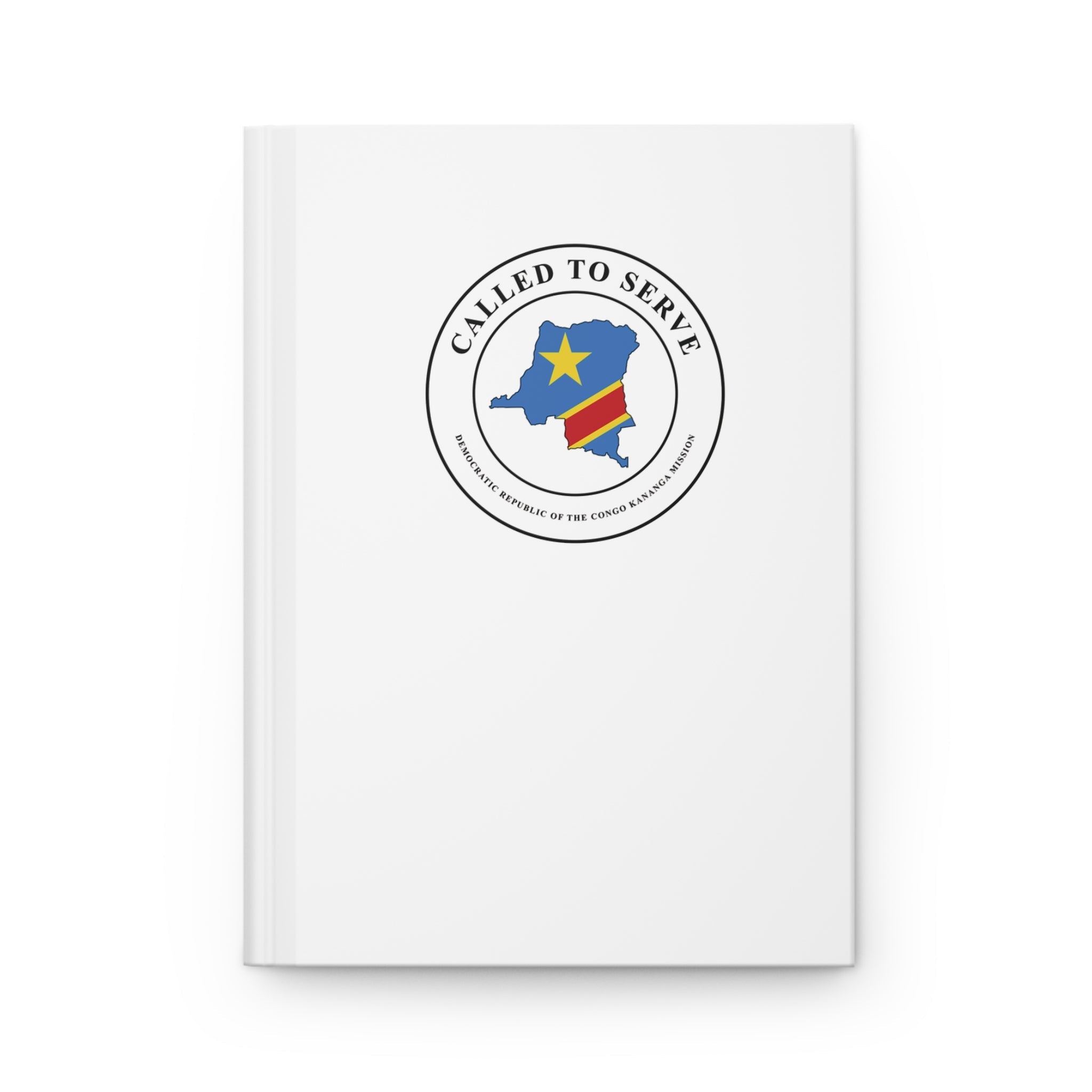 Democratic Republic of the Congo Kananga Mission Flag Map Called to Serve White Hardcover Journal Matte - Mission Wishlist - LDS Missionary Gift Store