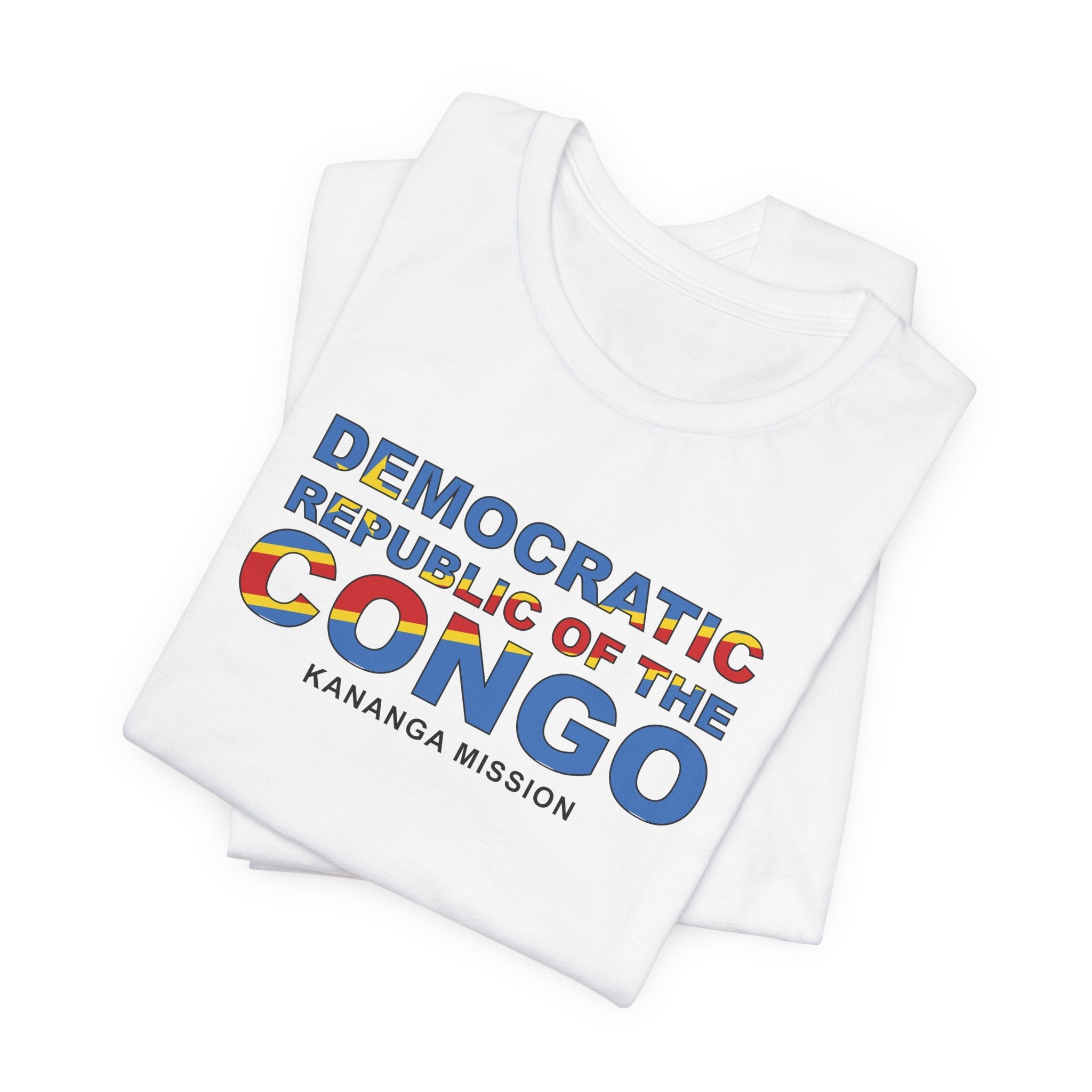 Democratic Republic of the Congo Kananga Mission Flag Title T-shirt - Mission Wishlist - LDS Missionary Gift Store