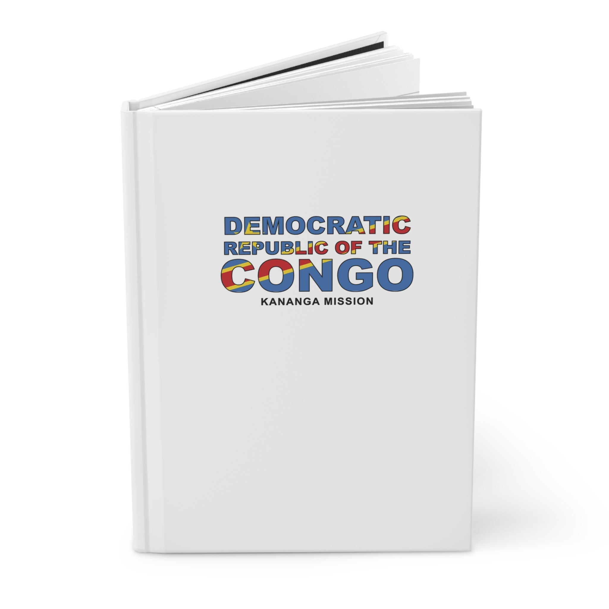 Democratic Republic of the Congo Kananga Mission Flag Title White Hardcover Journal Matte - Mission Wishlist - LDS Missionary Gift Store