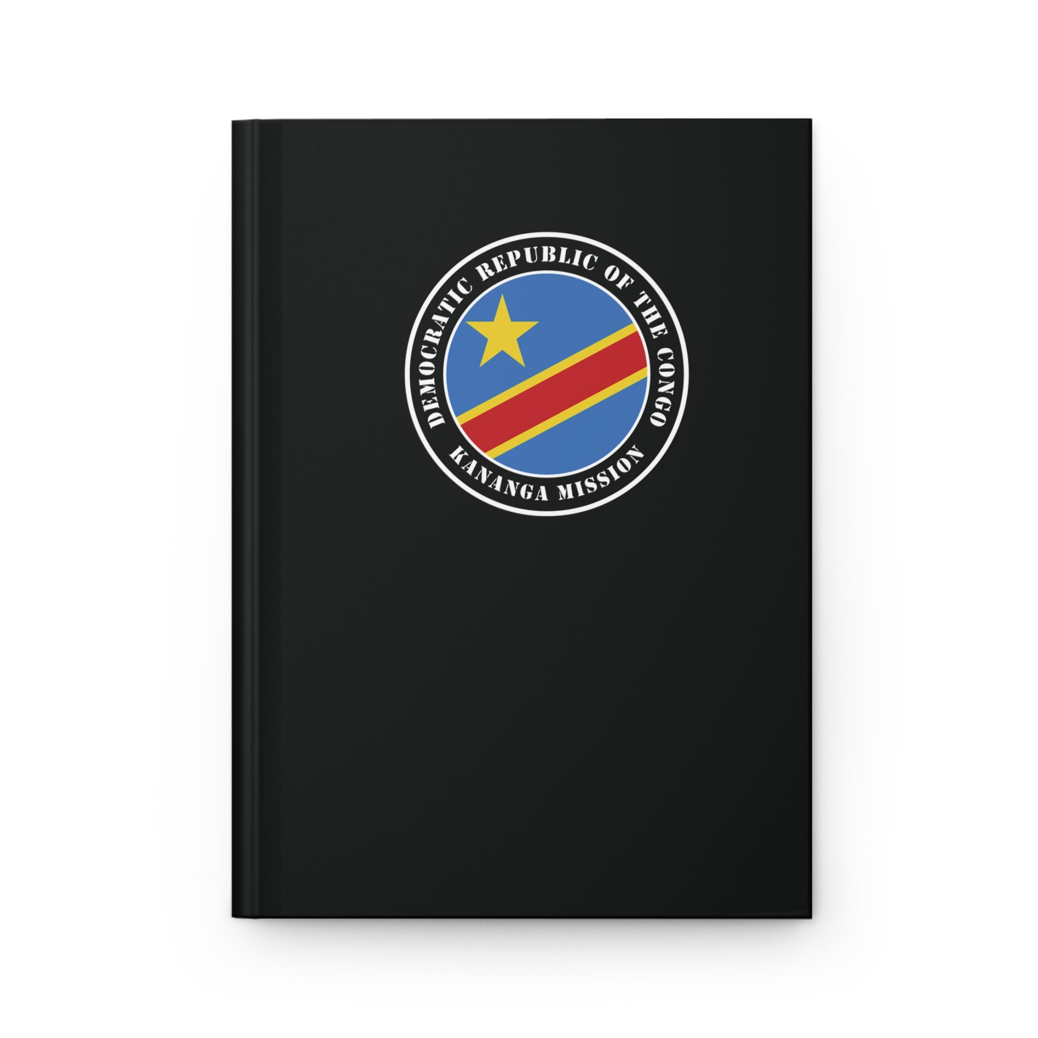 Democratic Republic of the Congo Kananga Mission Logo Design Black Hardcover Journal Matte - Mission Wishlist - LDS Missionary Gift Store