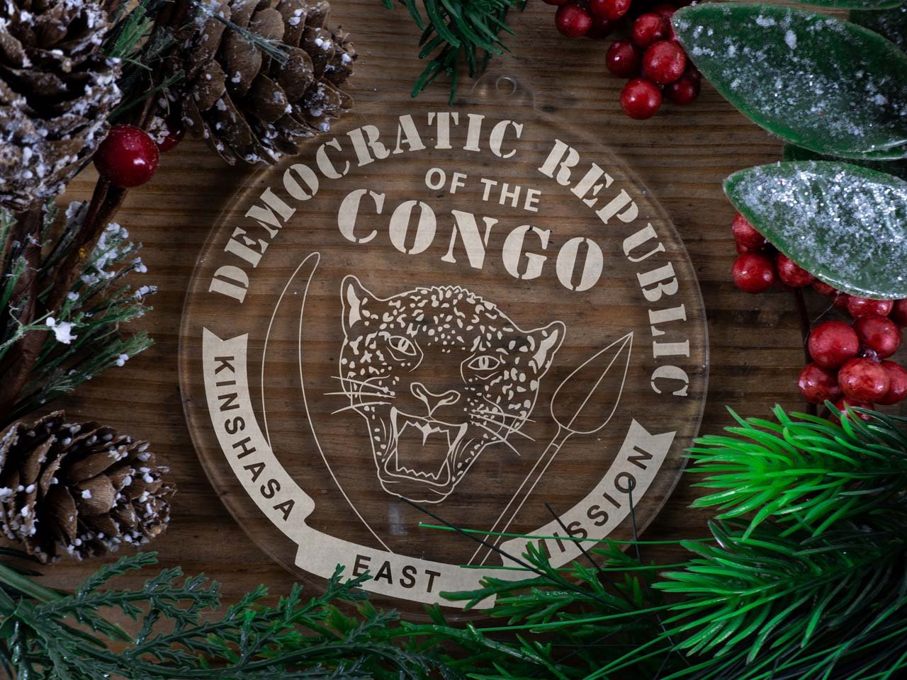 Democratic Republic of the Congo Kinshasa East Mission Christmas Ornament - Latter-Day Saint LDS Missionary Gift - Book of Mormon