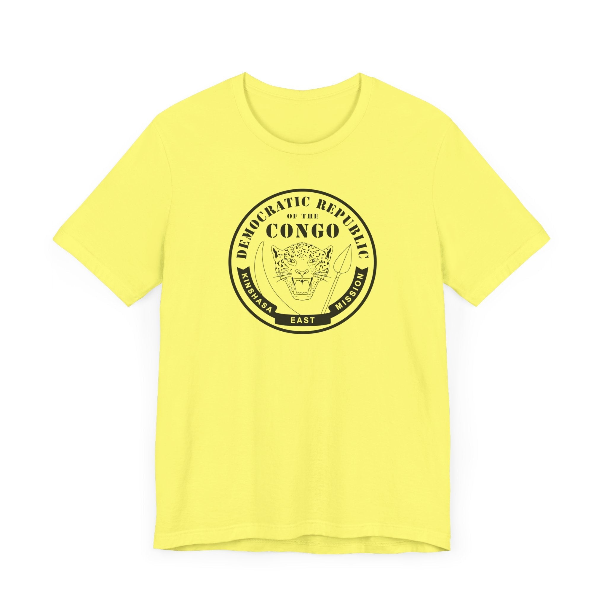 Democratic Republic of the Congo Kinshasa East Mission Circular Monochrome Logo T-Shirt - Mission Wishlist - LDS Missionary Gift Store