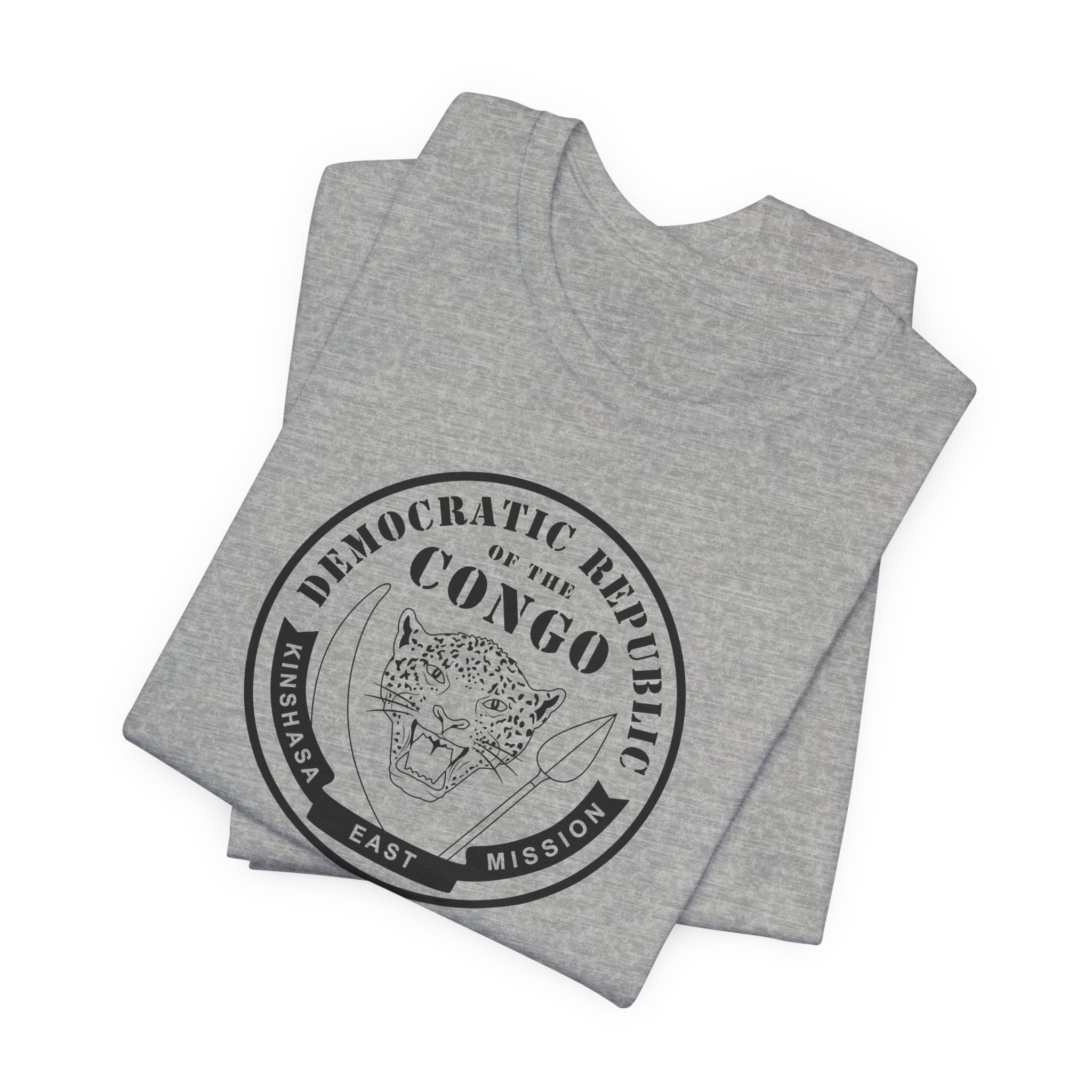 Democratic Republic of the Congo Kinshasa East Mission Circular Monochrome Logo T-Shirt - Mission Wishlist - LDS Missionary Gift Store