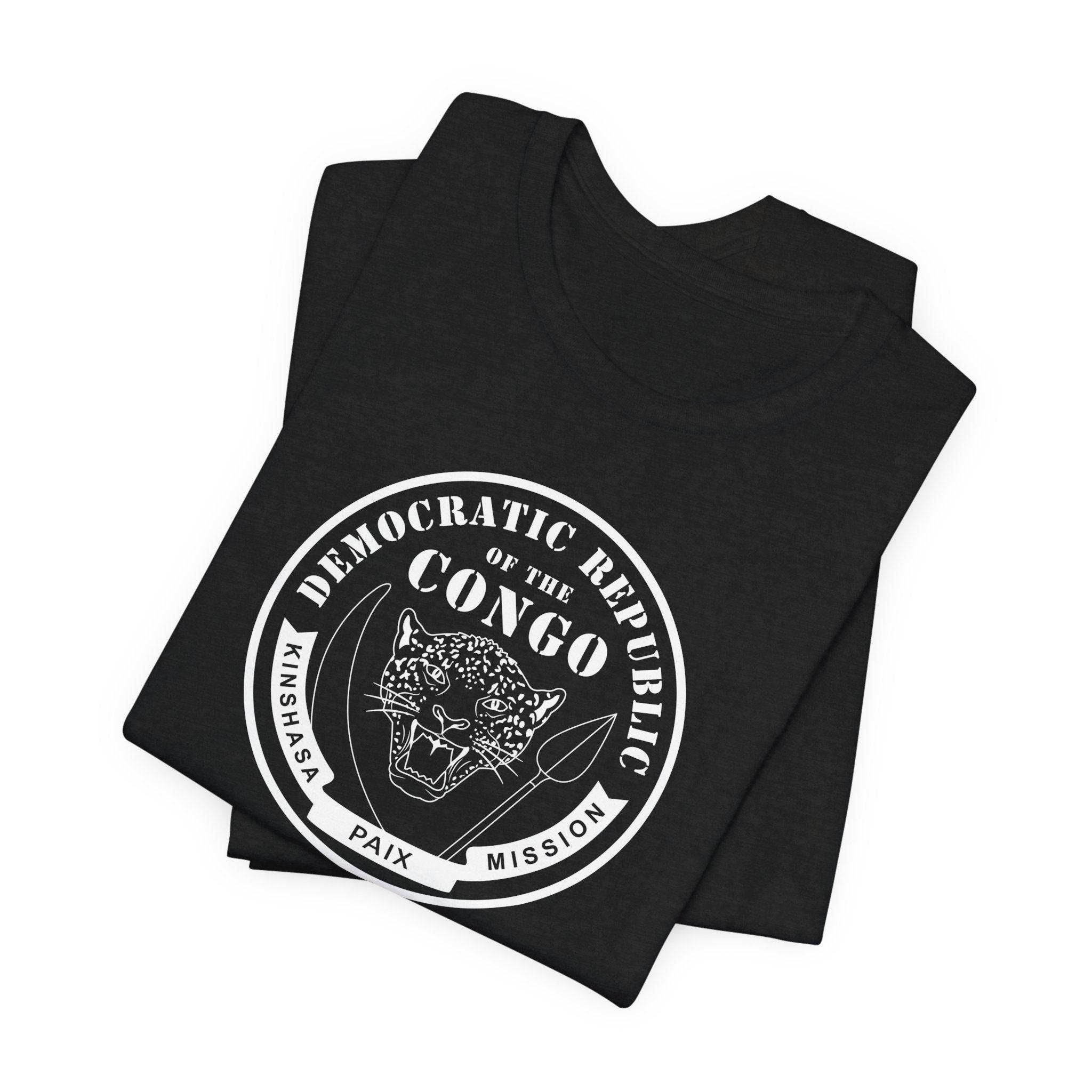Democratic Republic of the Congo Kinshasa East Mission Circular Monochrome Logo T-Shirt - Mission Wishlist - LDS Missionary Gift Store