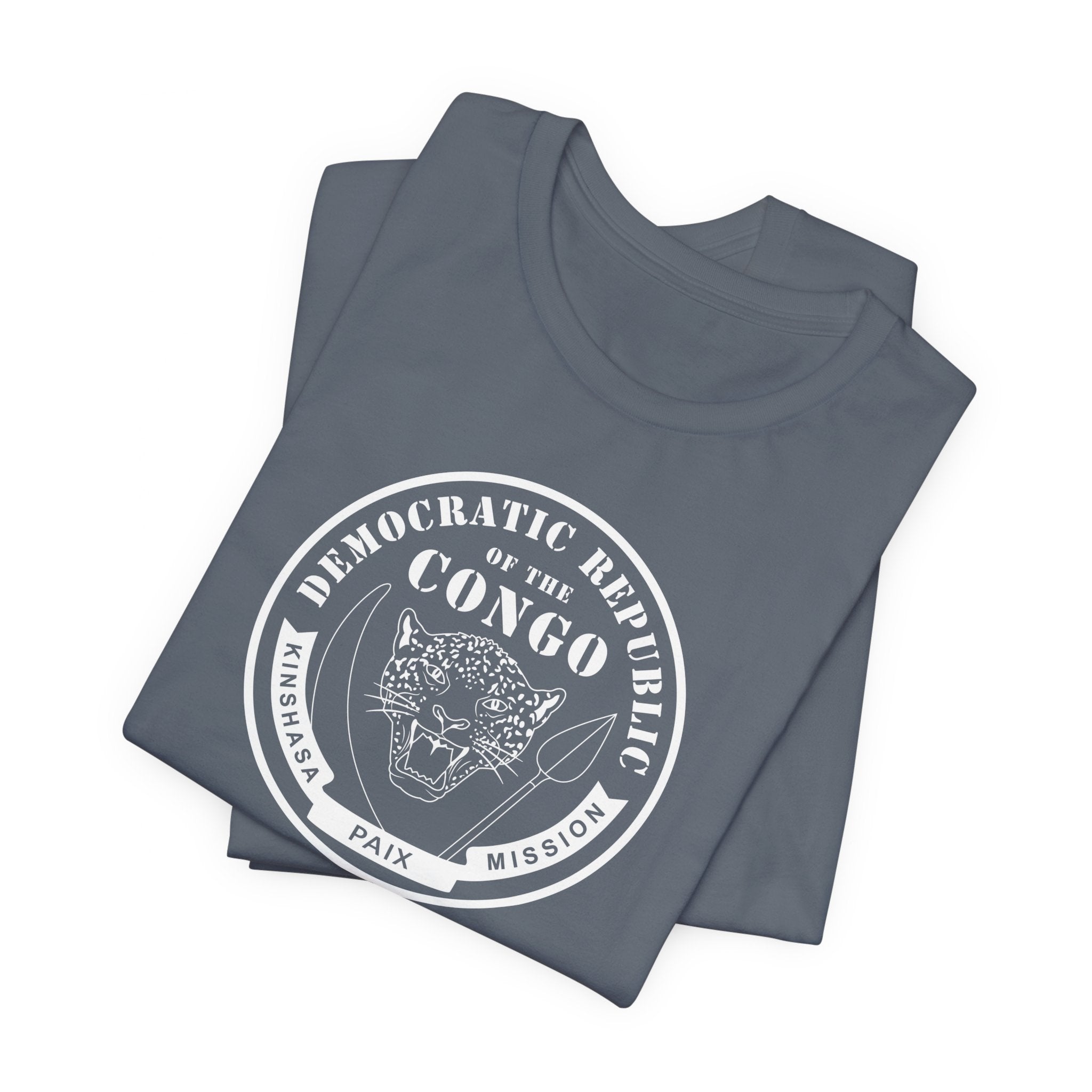 Democratic Republic of the Congo Kinshasa East Mission Circular Monochrome Logo T-Shirt - Mission Wishlist - LDS Missionary Gift Store