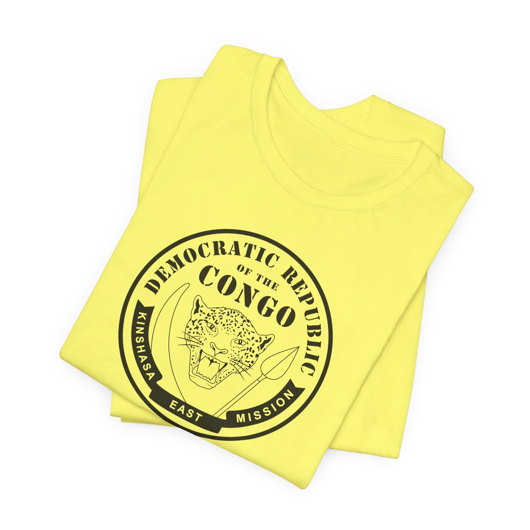 Democratic Republic of the Congo Kinshasa East Mission Circular Monochrome Logo T-Shirt - Mission Wishlist - LDS Missionary Gift Store